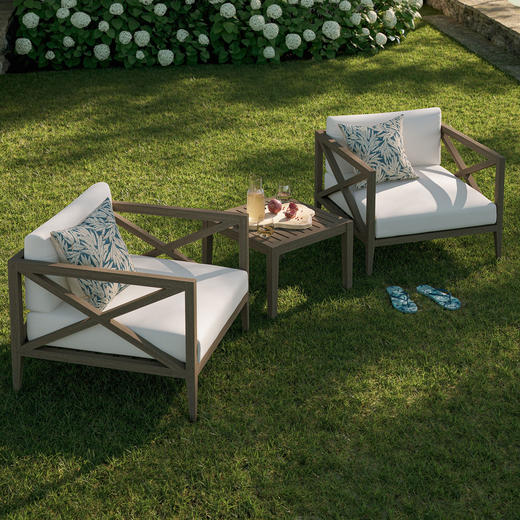 Northlake 3-Piece Outdoor Patio Teak Wood Furniture Set - Image 7