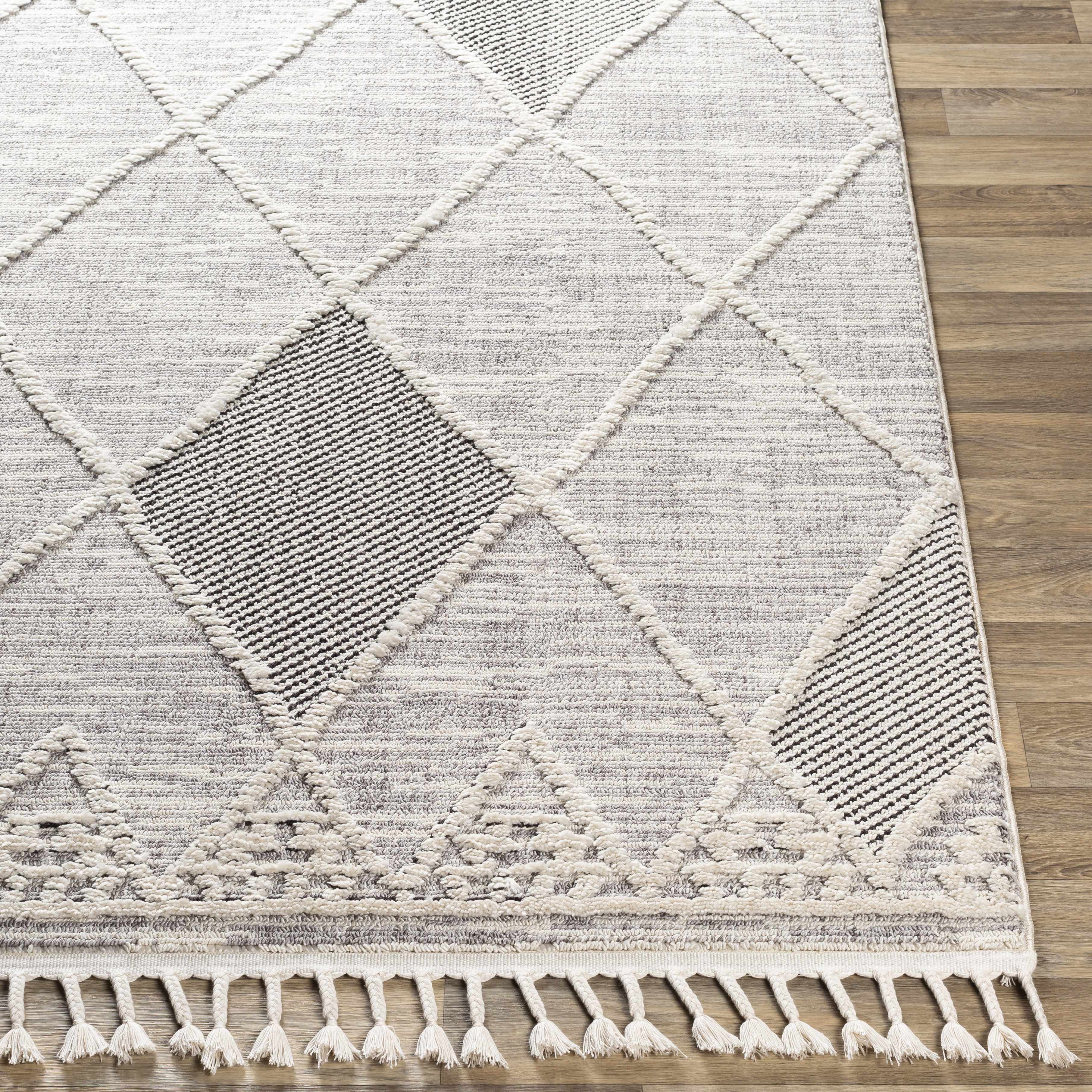 Norvelt High/Low Pile Rug with Tassels - Image 11