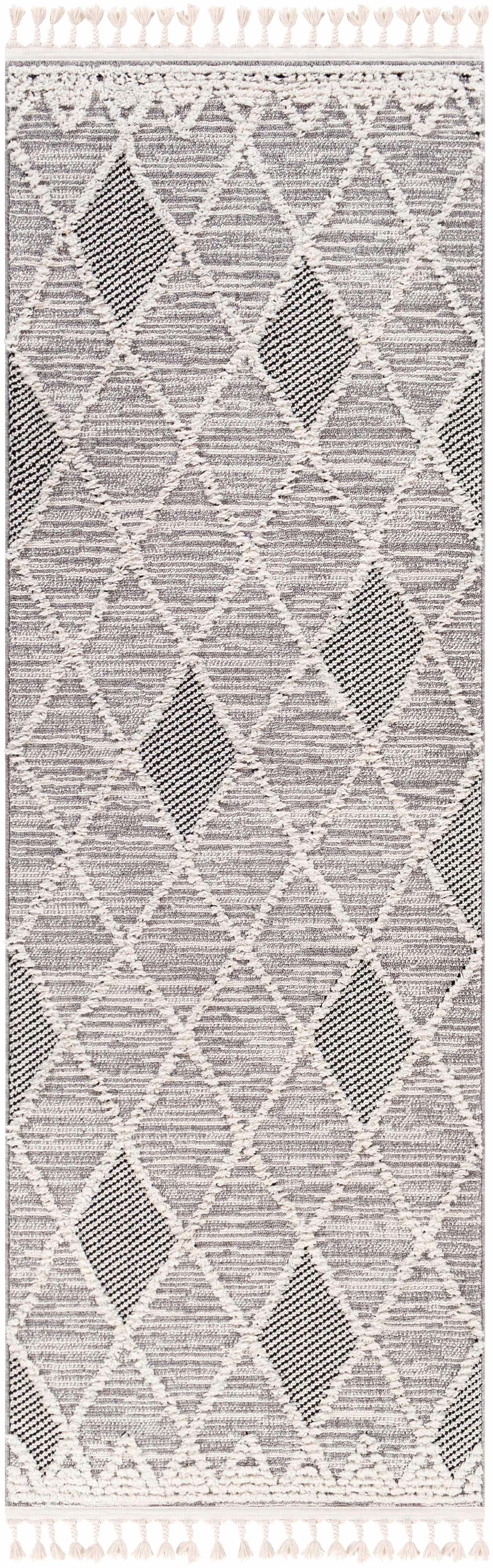 Norvelt High/Low Pile Rug with Tassels - Image 12