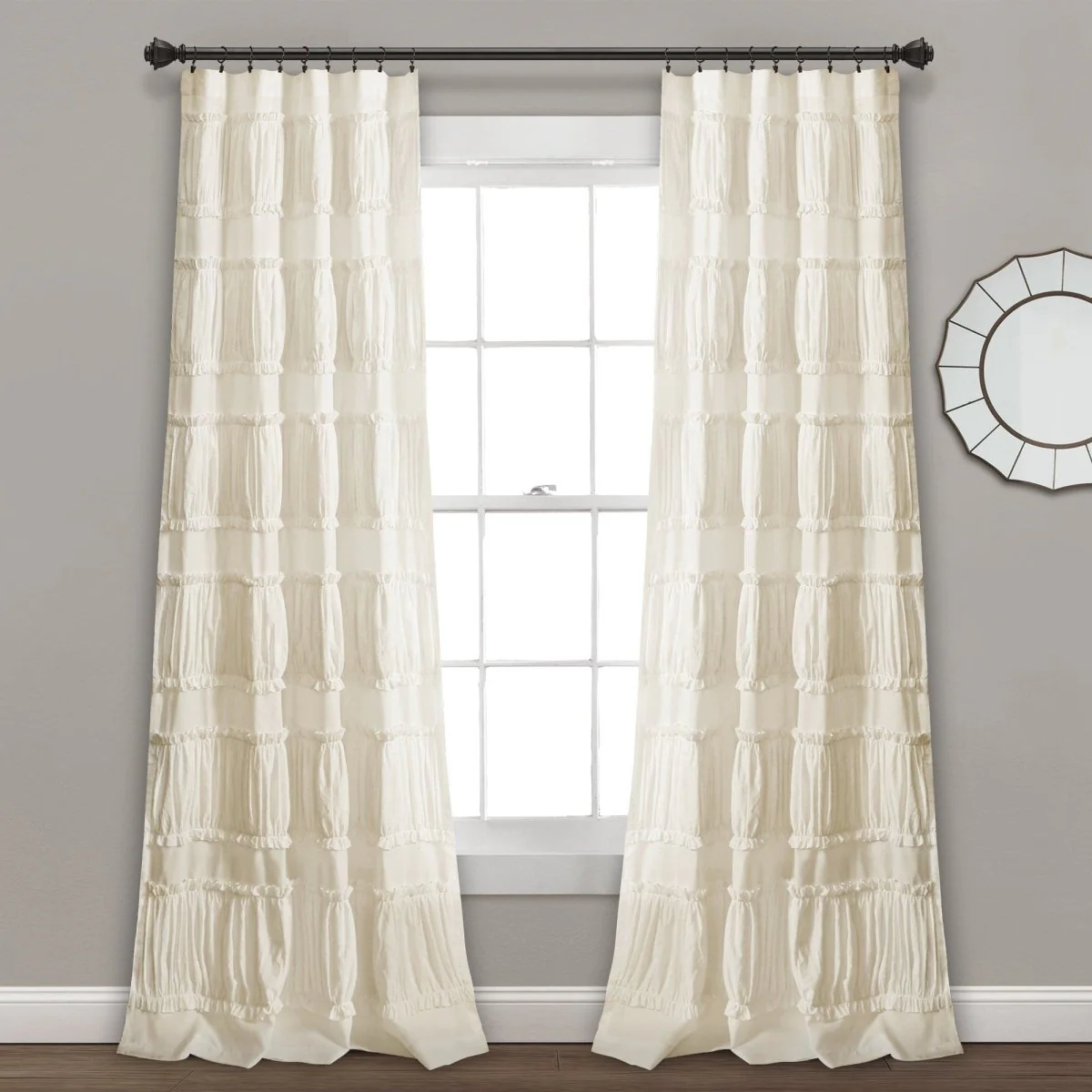 Nova Ruffle Window Curtain Panel Set - Image 4