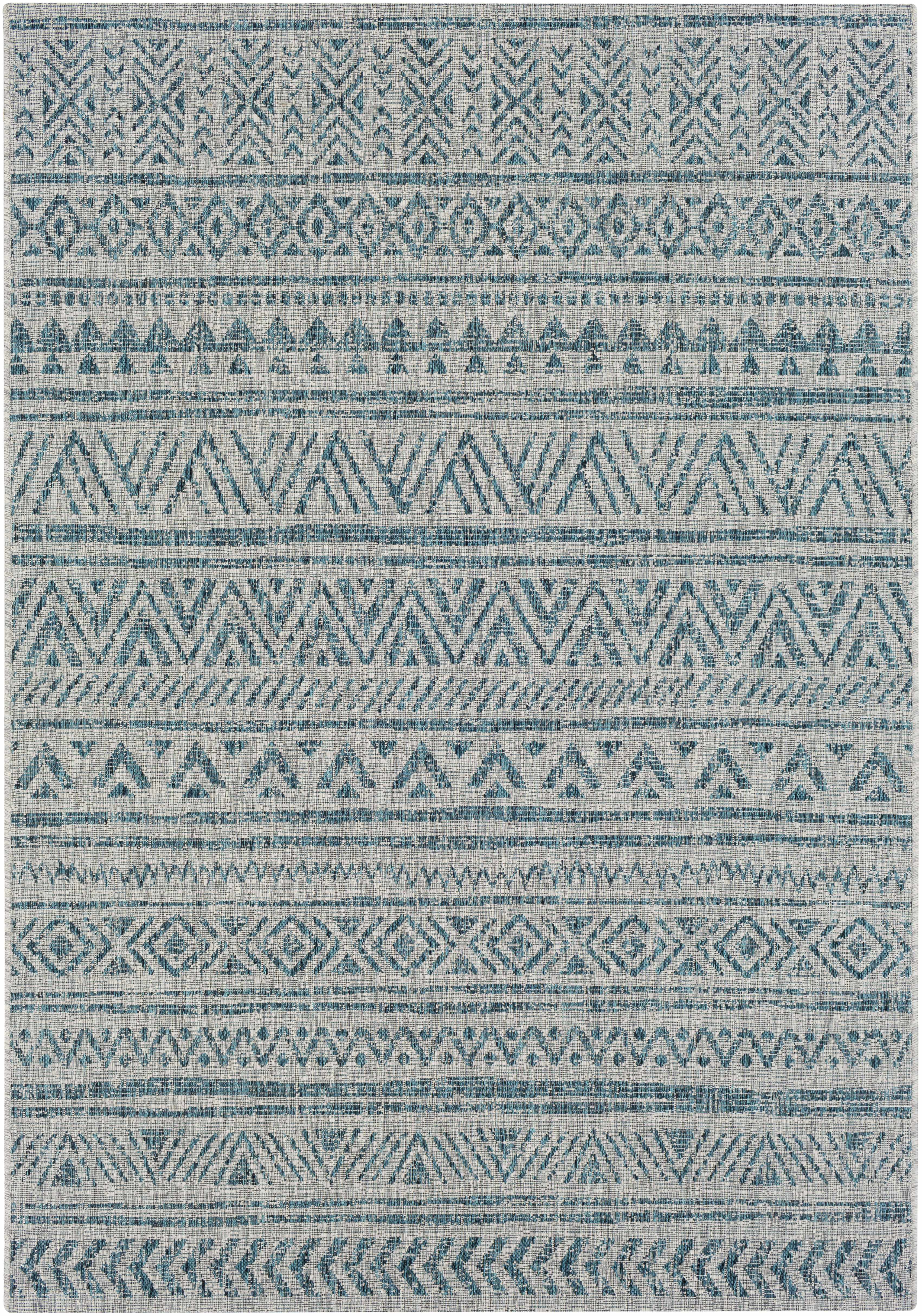 Novato Aqua All Over Pattern Performance Rug - Image 11