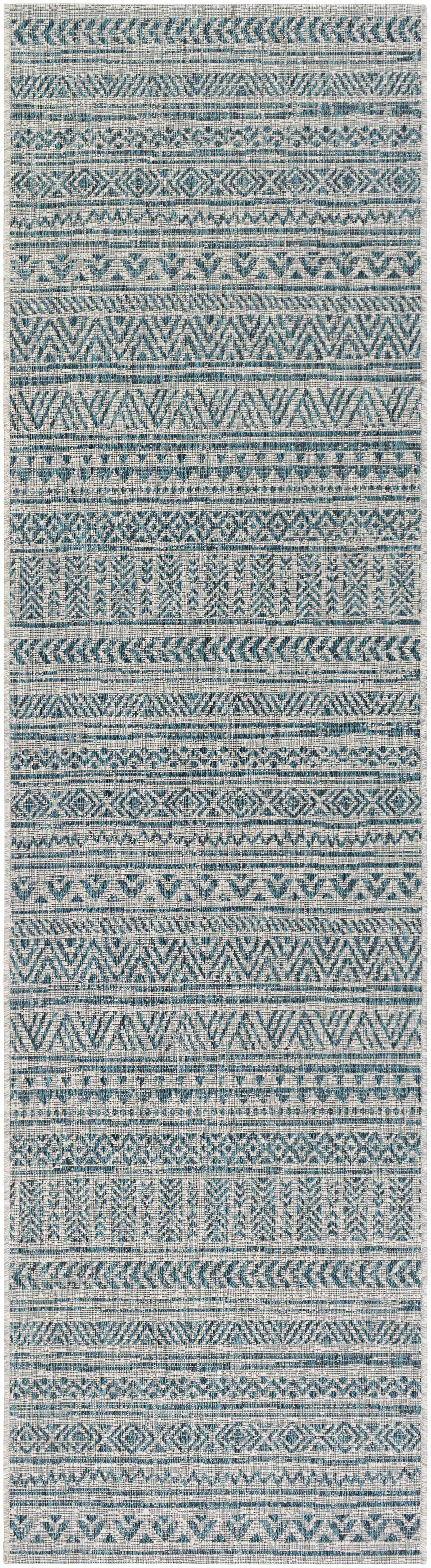 Novato Aqua All Over Pattern Performance Rug - Image 13