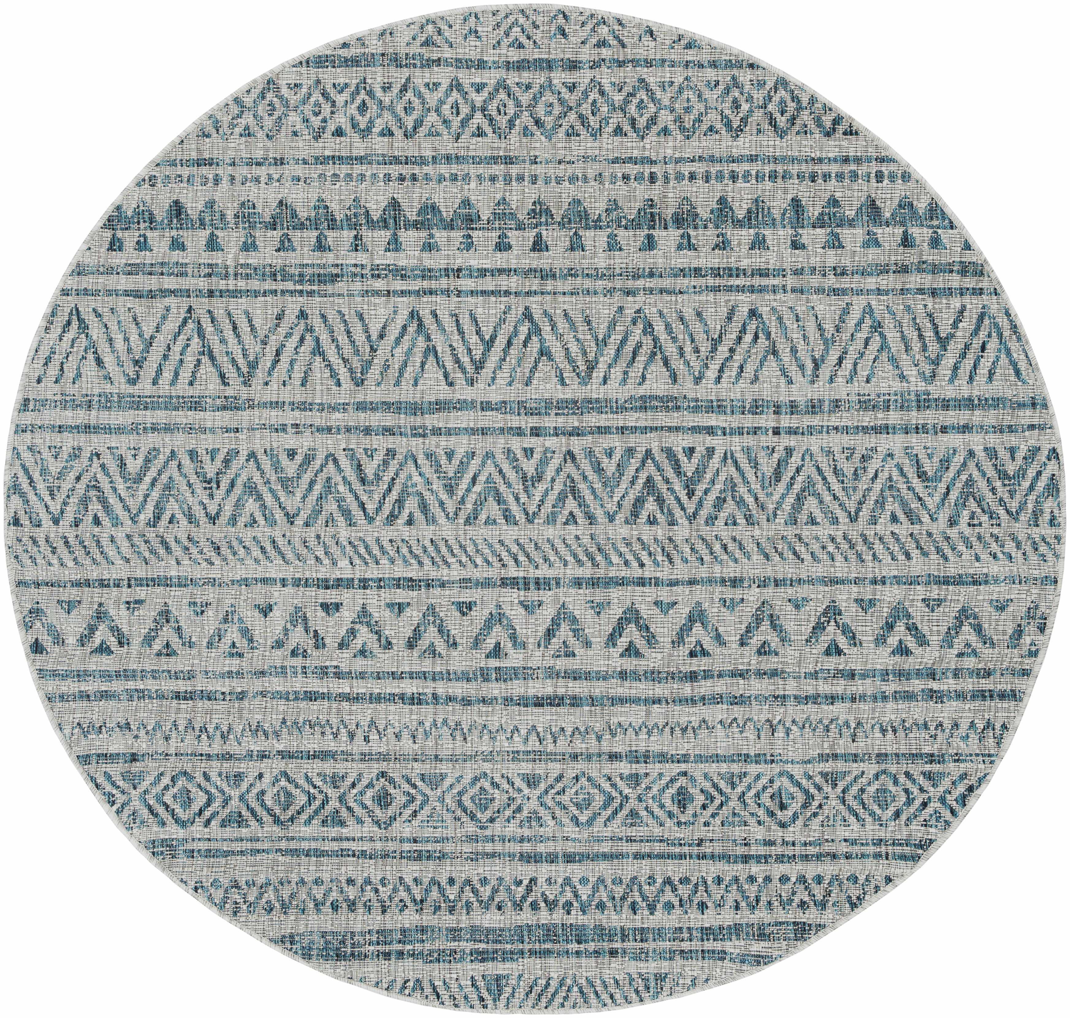 Novato Aqua All Over Pattern Performance Rug - Image 3