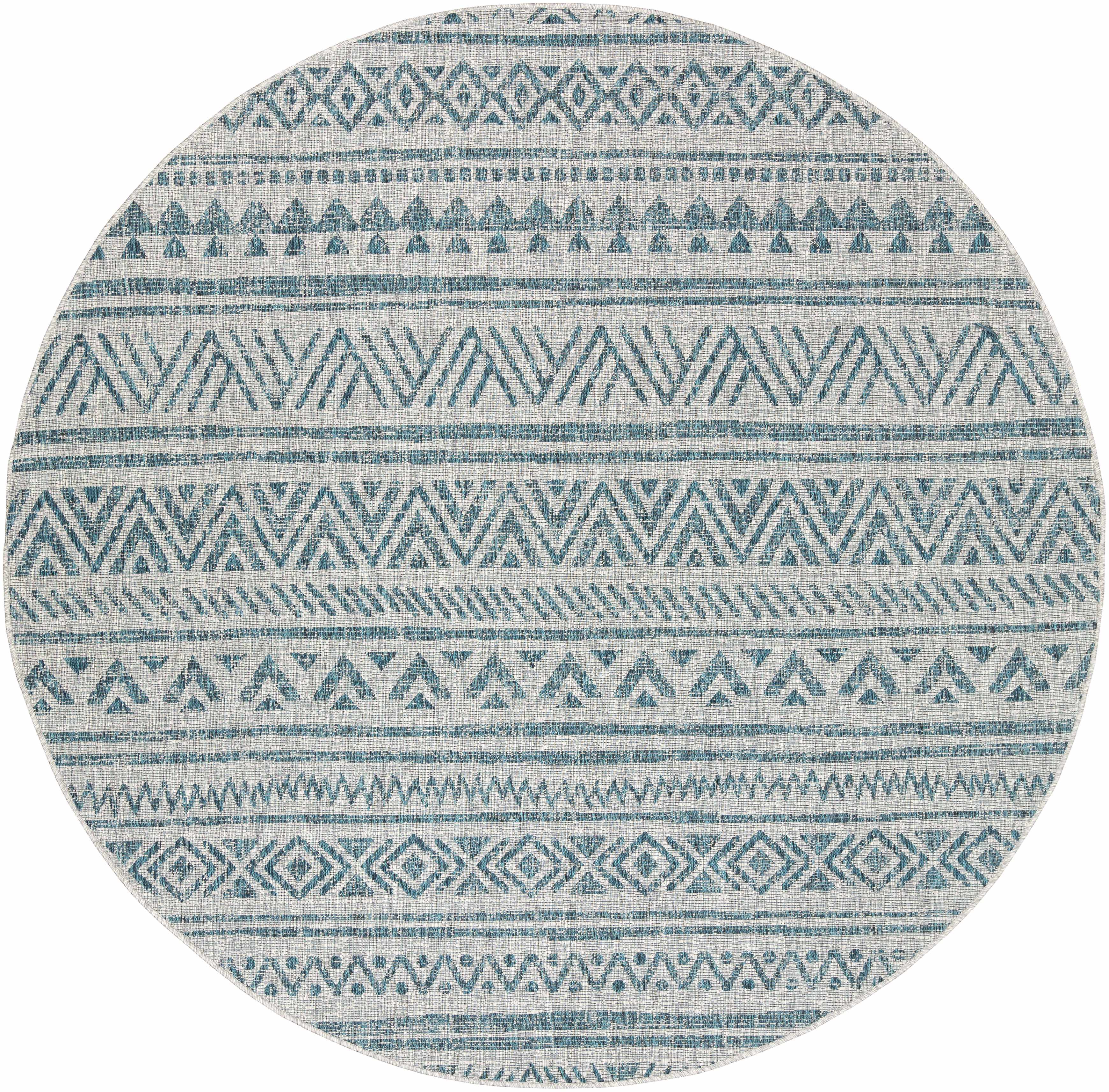 Novato Aqua All Over Pattern Performance Rug - Image 5