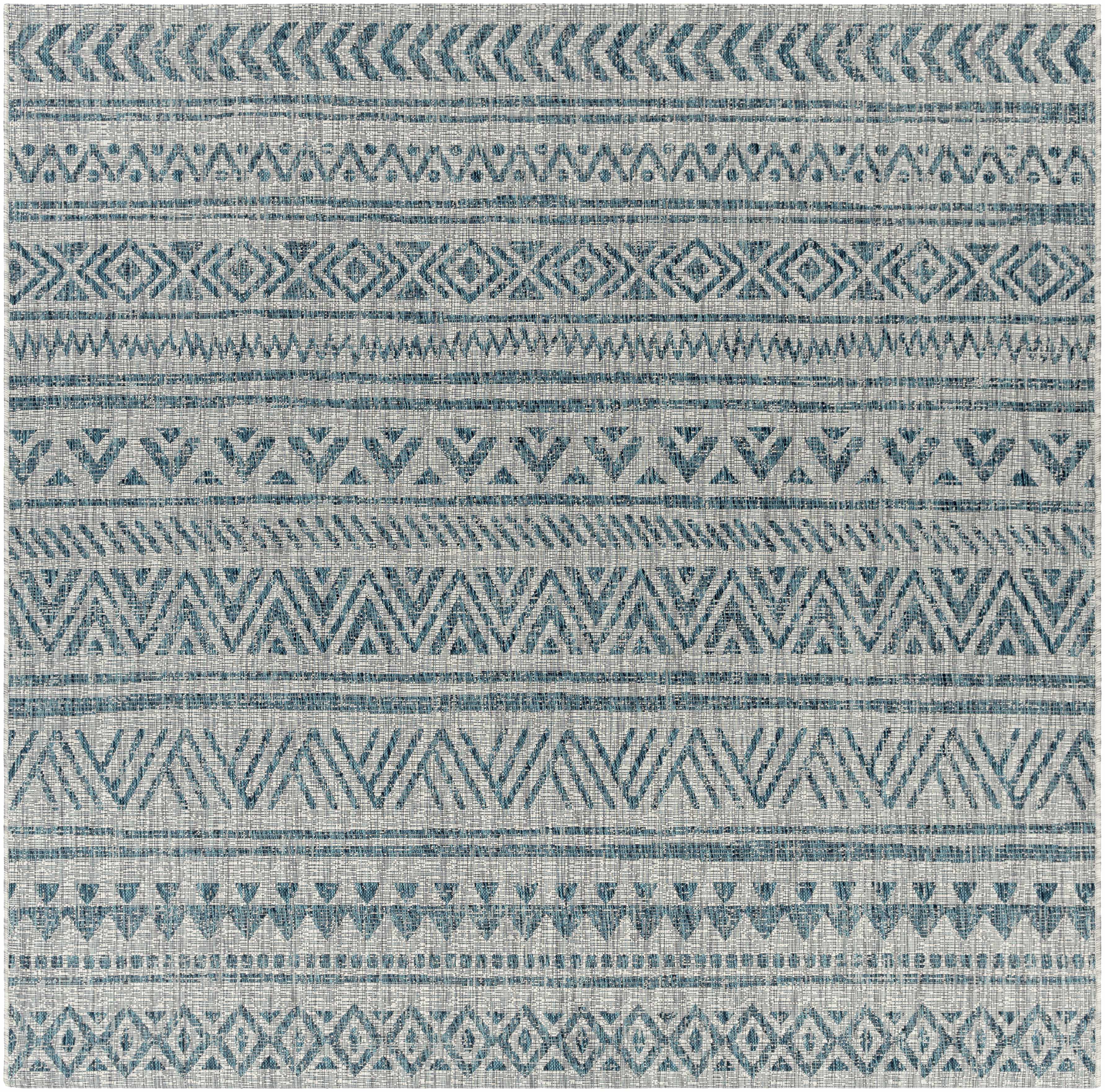 Novato Aqua All Over Pattern Performance Rug - Image 6