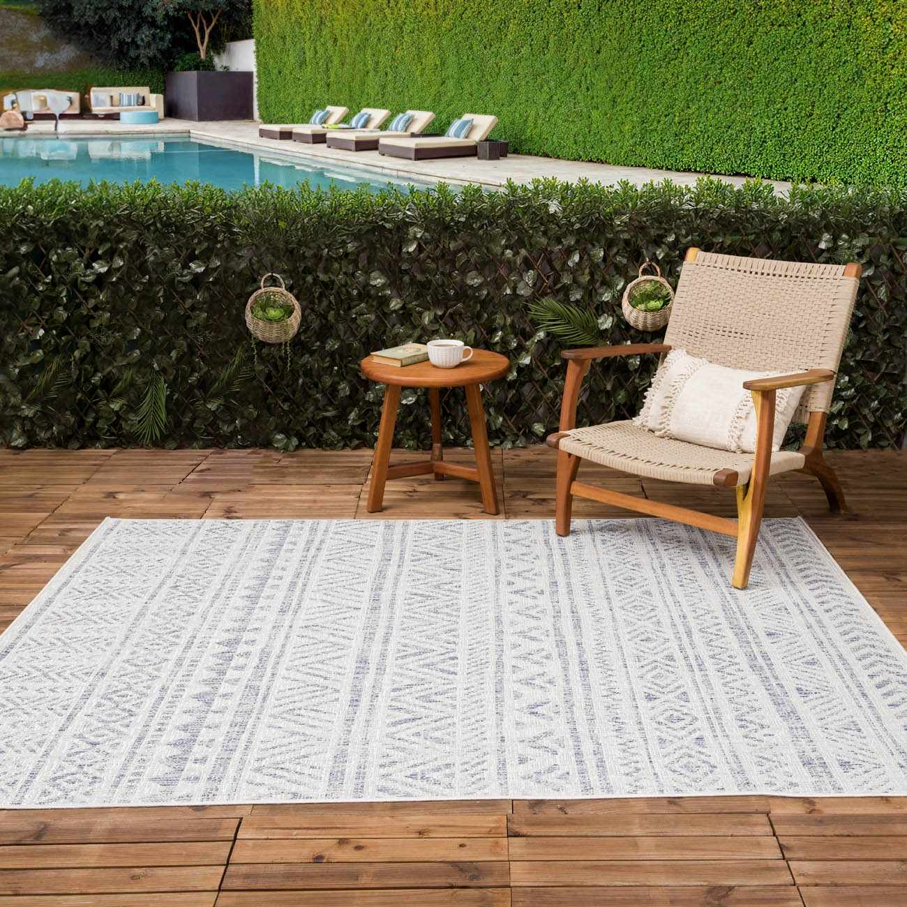 Novato Gray All Over Pattern Performance Rug - Image 3