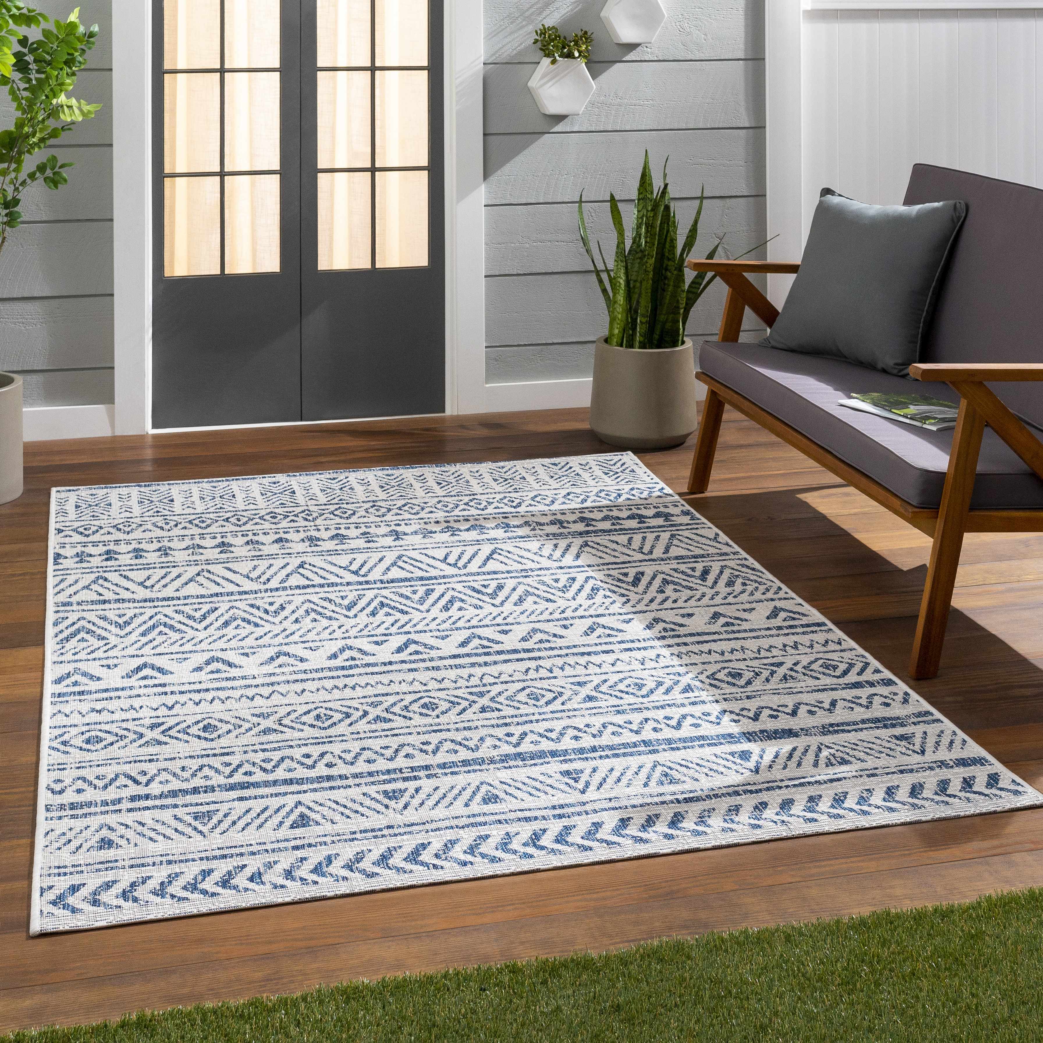 Novato Navy All Over Pattern Performance Rug - Image 10