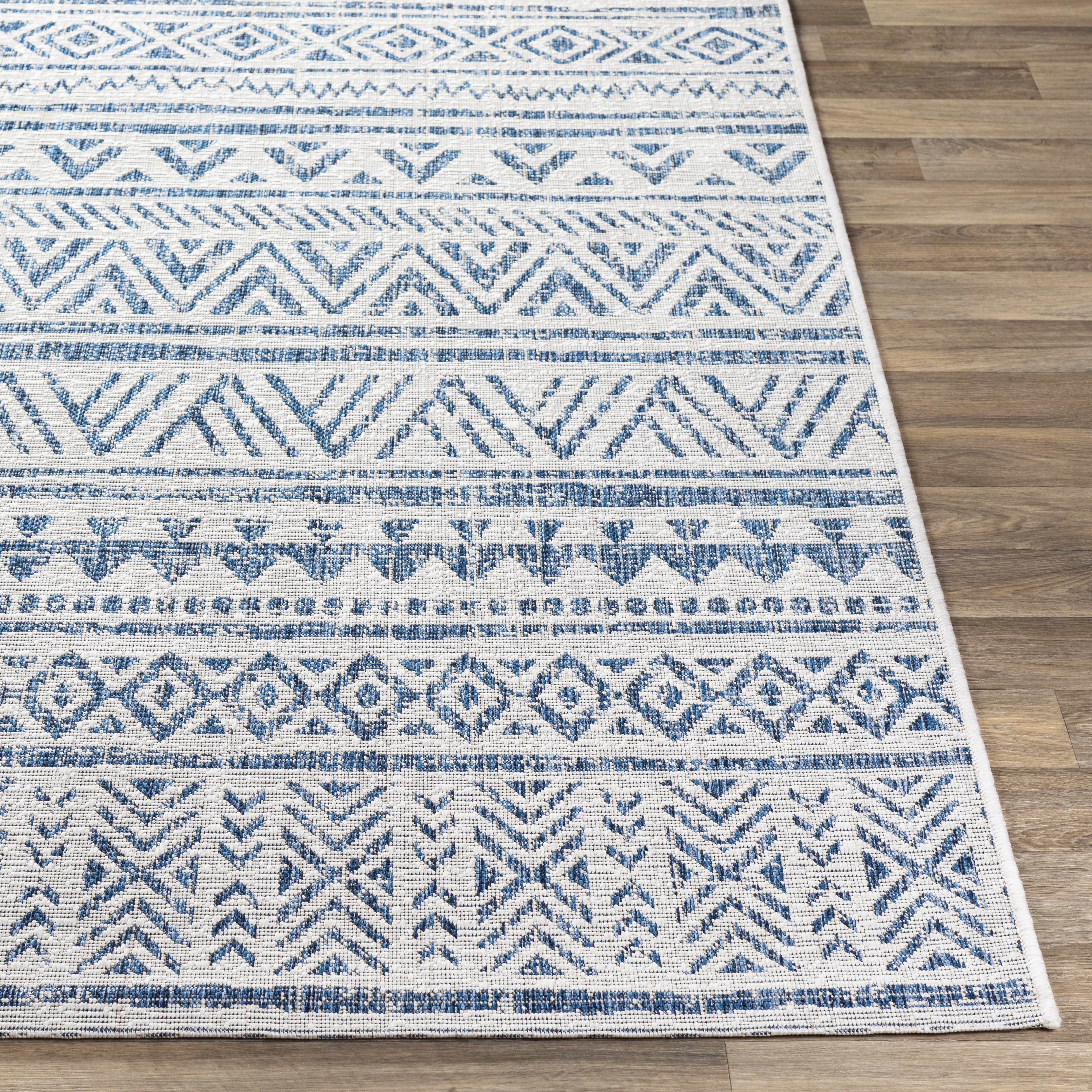 Novato Navy All Over Pattern Performance Rug - Image 4