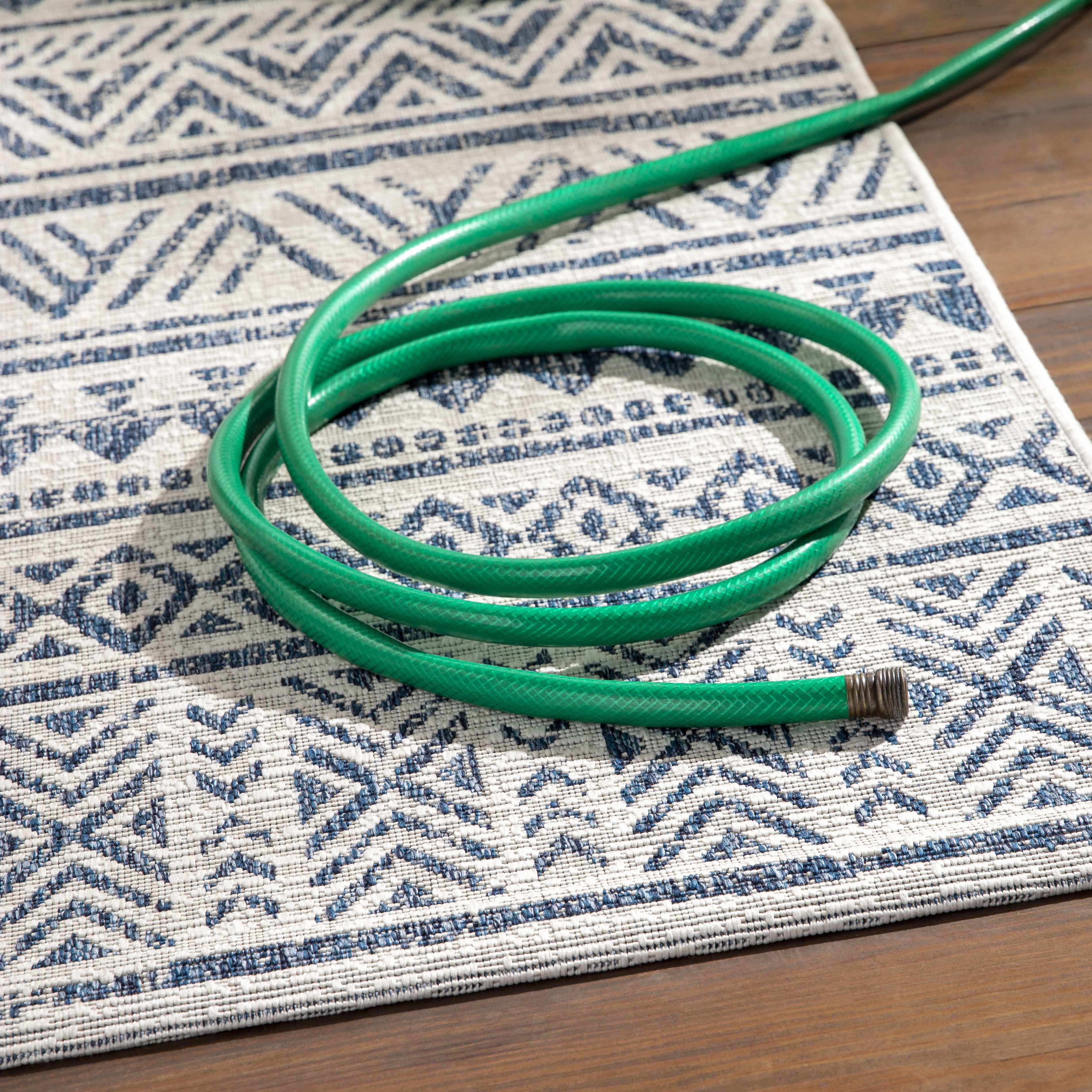 Novato Navy All Over Pattern Performance Rug - Image 9