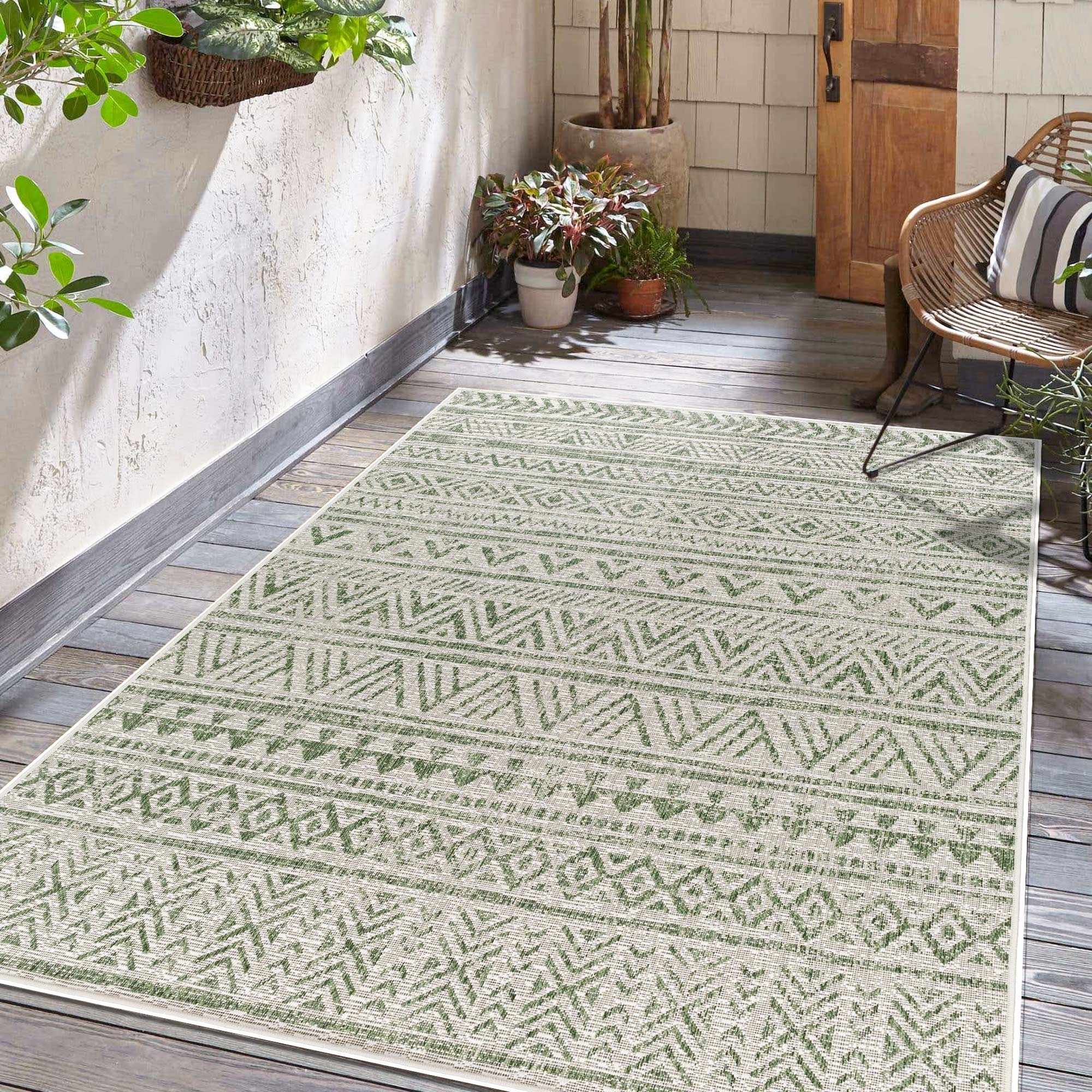 Novato Olive All Over Pattern Performance Rug - Image 2