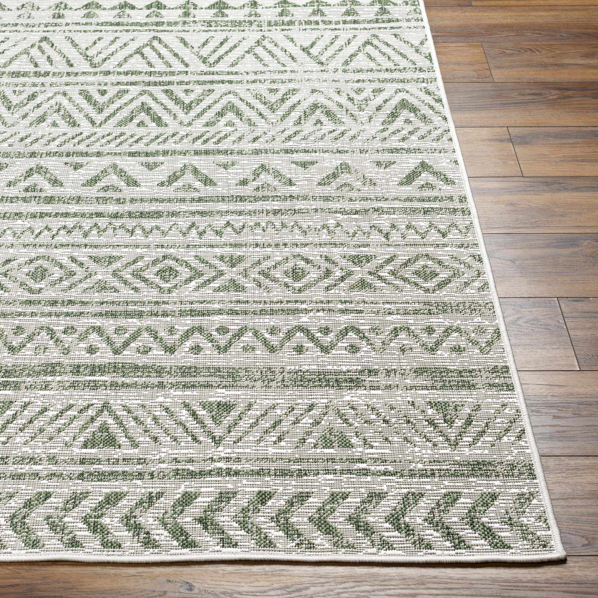 Novato Olive All Over Pattern Performance Rug - Image 3