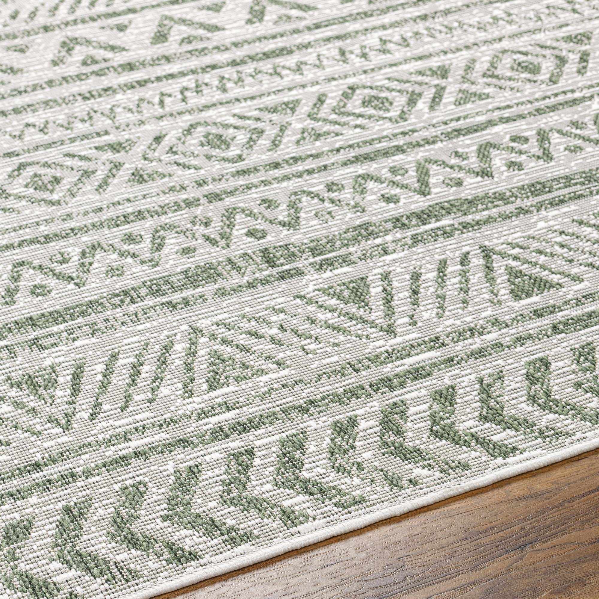 Novato Olive All Over Pattern Performance Rug - Image 5