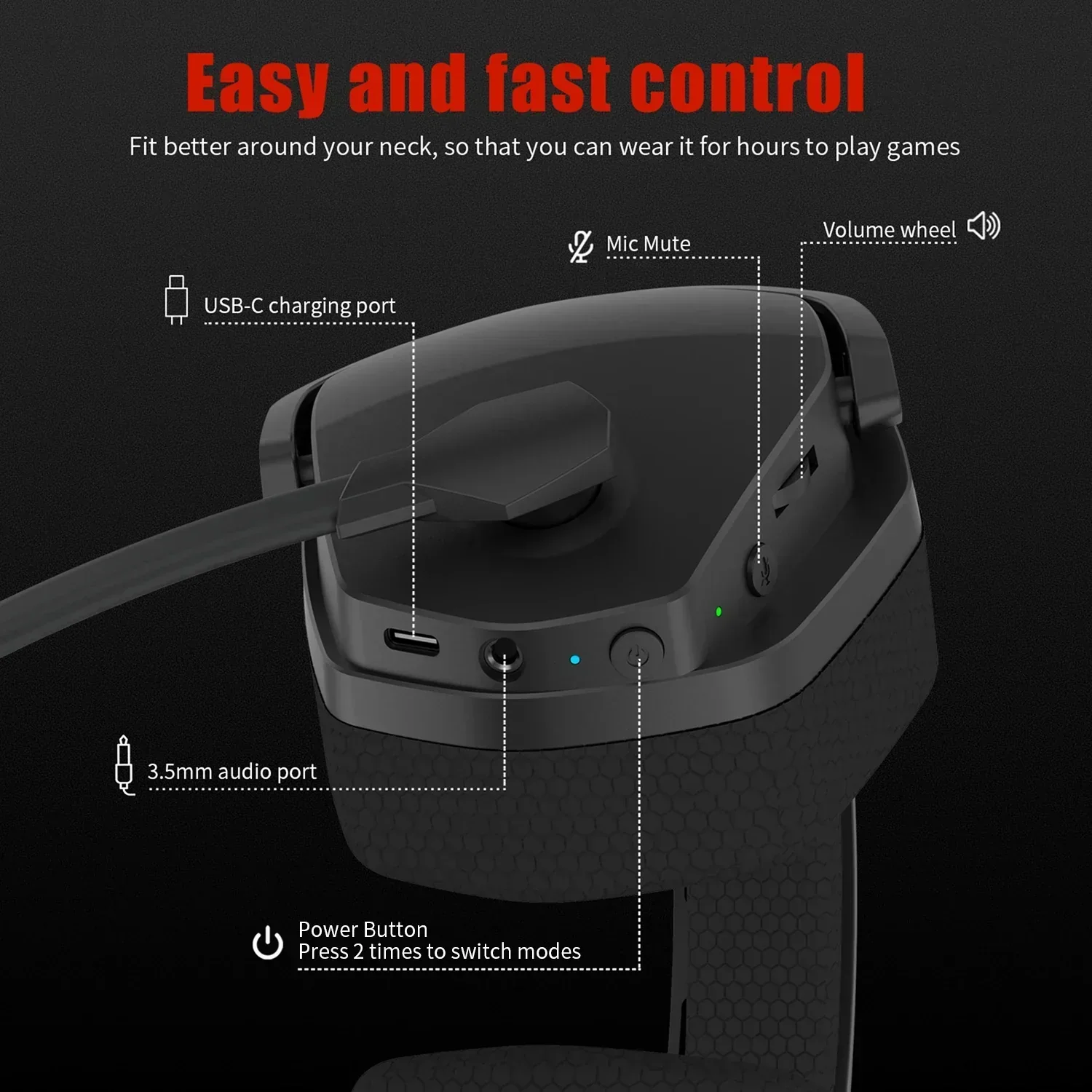 NUBWO G06 Wireless Gaming Headset Bluetooth 5.3 PS5 PC Noise Cancelling - Image 16