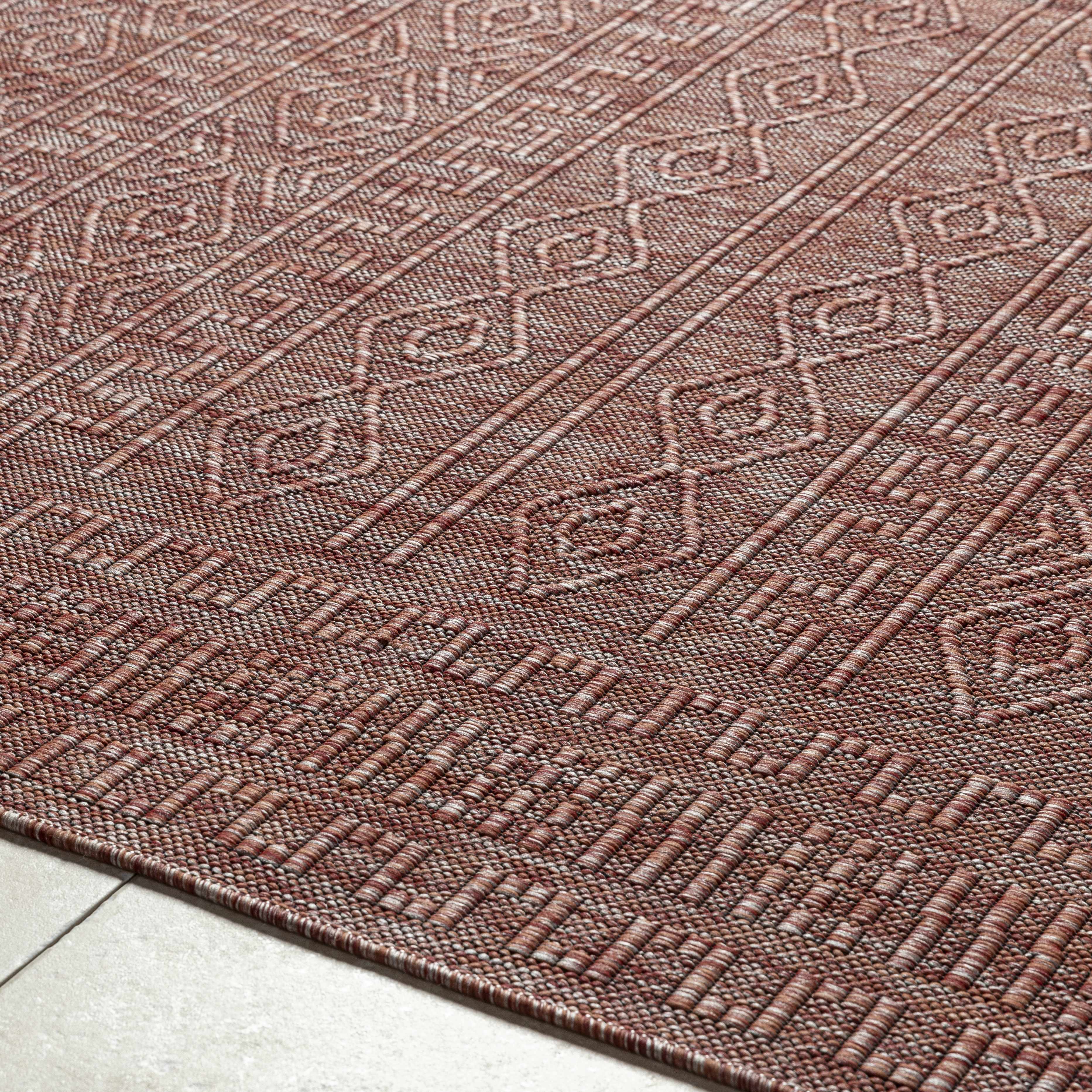 Nuela Burgundy Area Rug - Clearance - Image 5