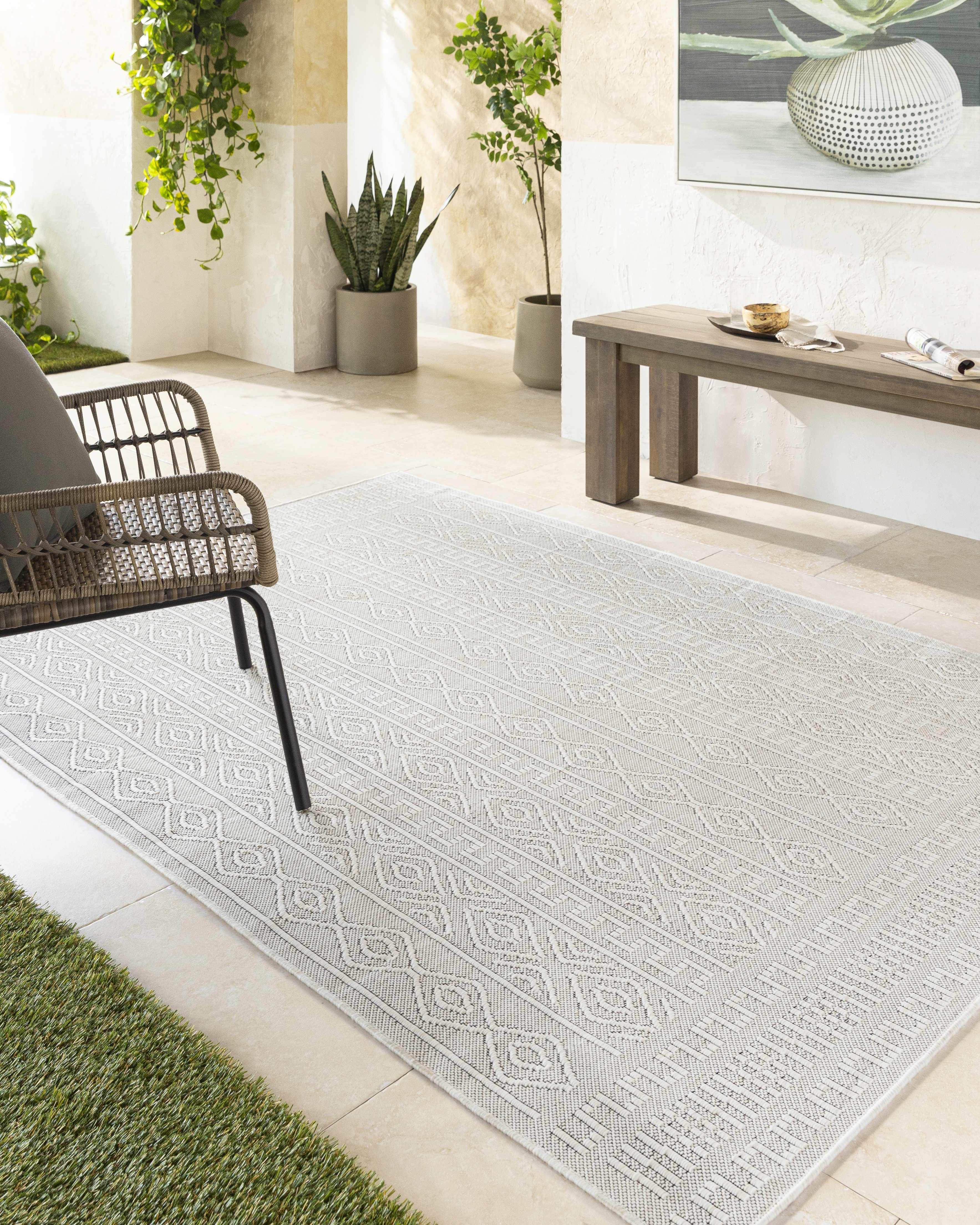 Nuela Light Gray Area Rug - Clearance - Image 2