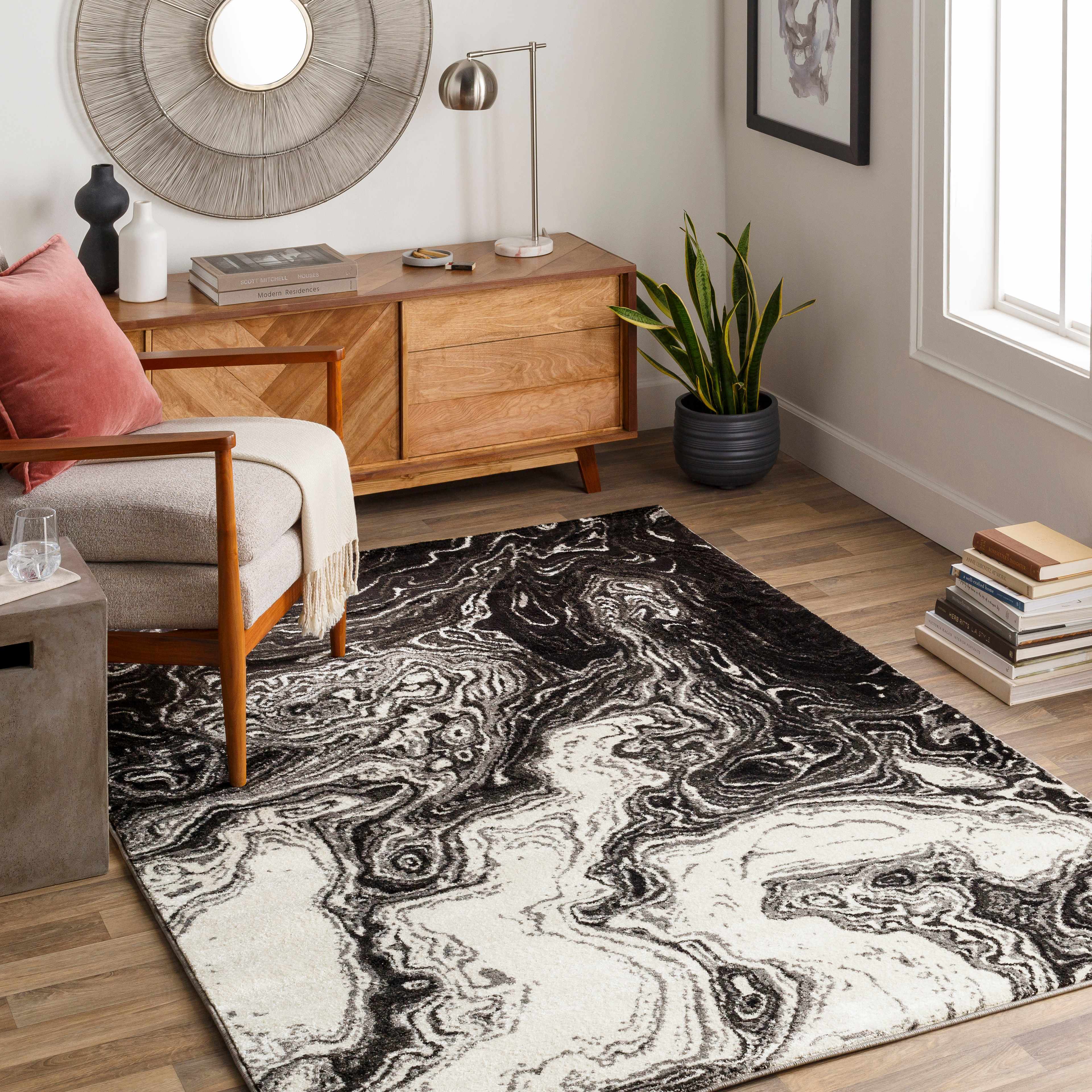 Nuevo Black Marble Carpet - Clearance - Image 2