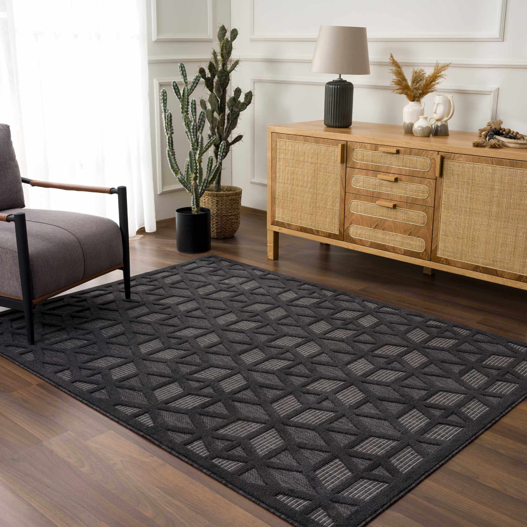 Nuri Black Outdoor Rug - Image 14