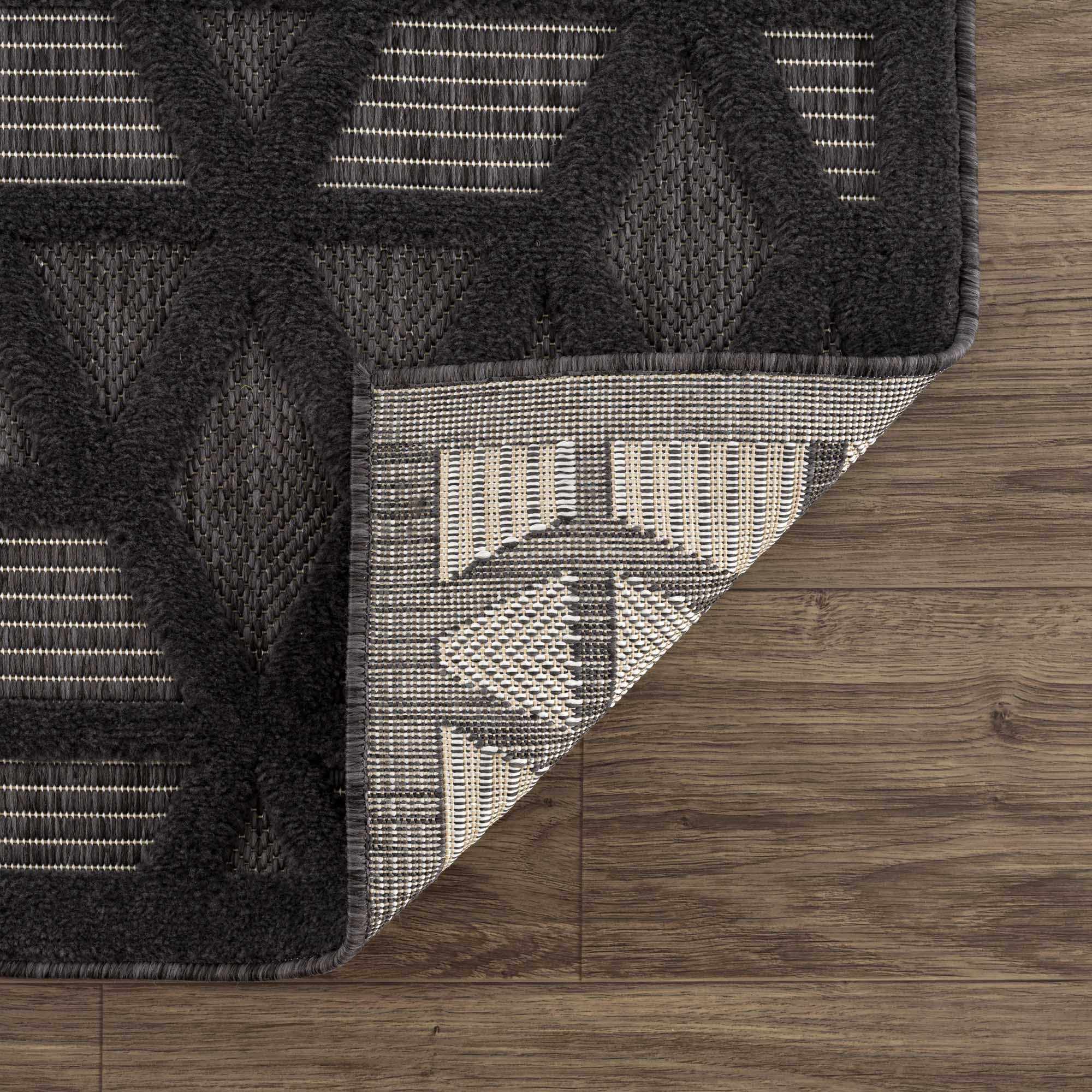 Nuri Black Outdoor Rug - Image 7