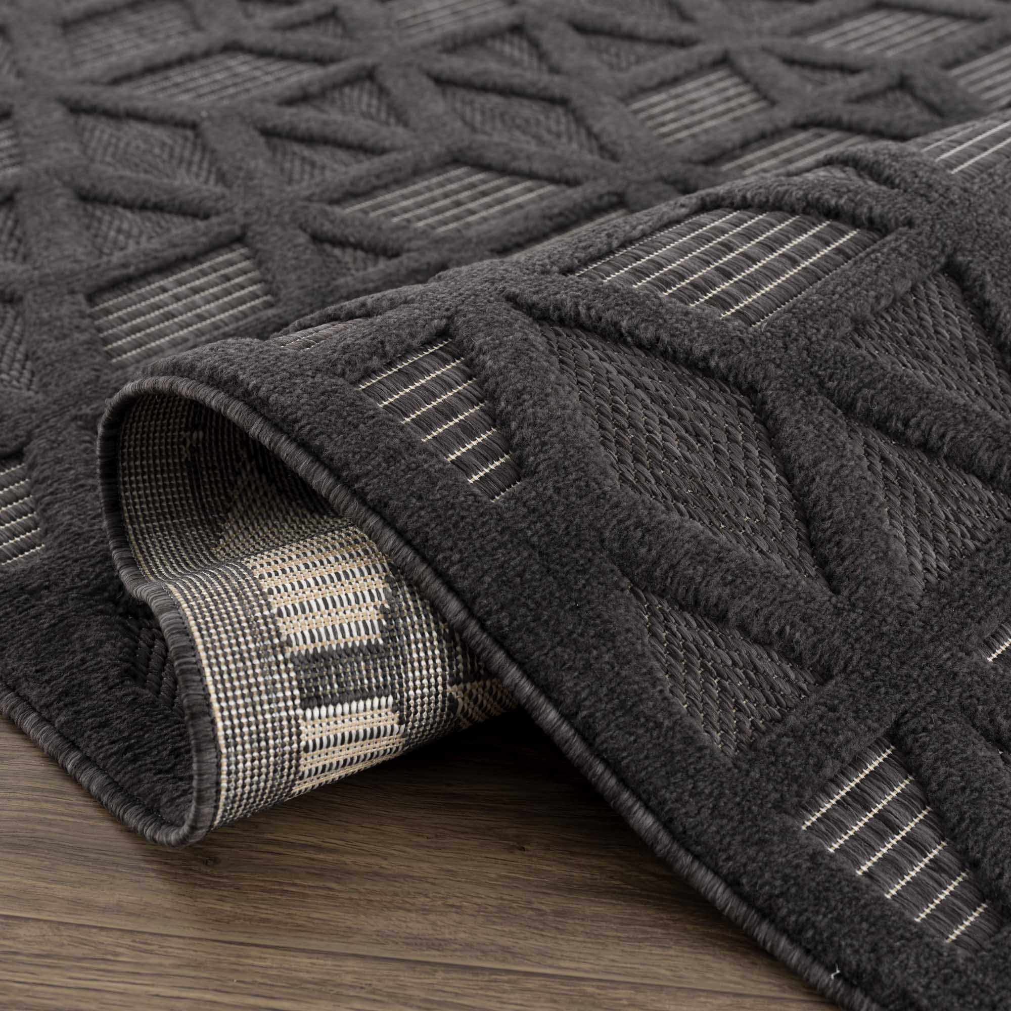 Nuri Black Outdoor Rug - Image 9
