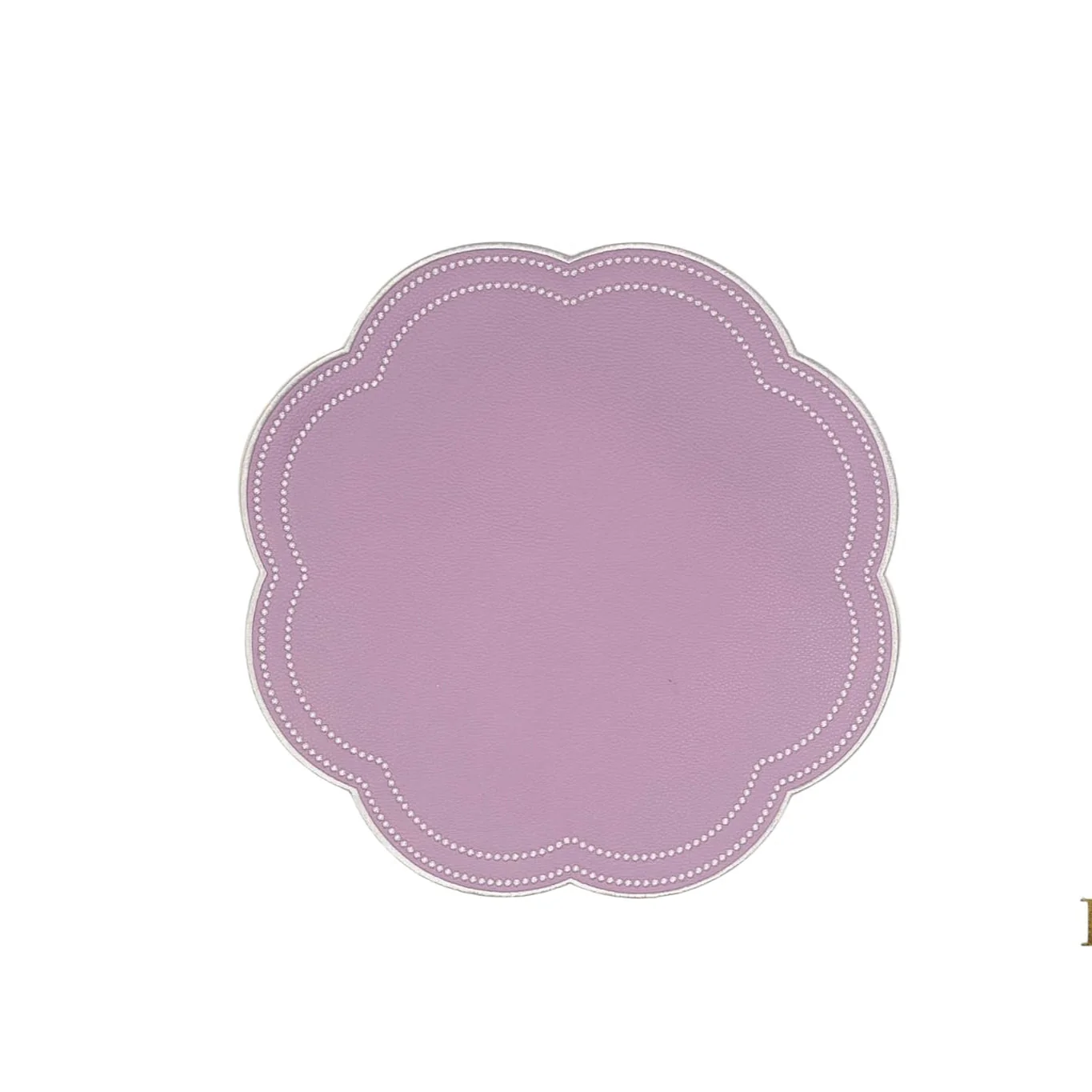 Nurture Purple Scalloped Faux Leather Placemat - Image 2