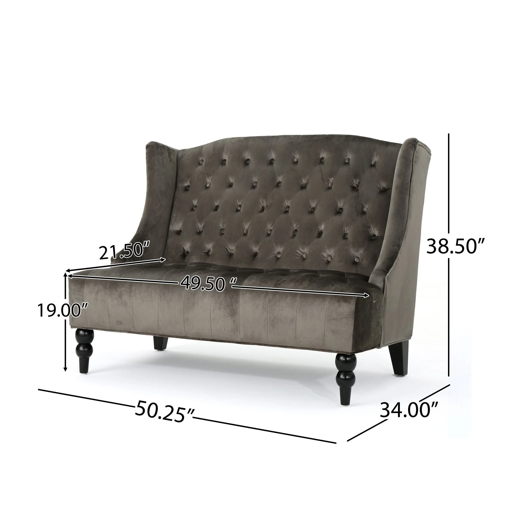 Nurturing - Upholstered Loveseat With Wing Back And Diamond Tufting - Image 13