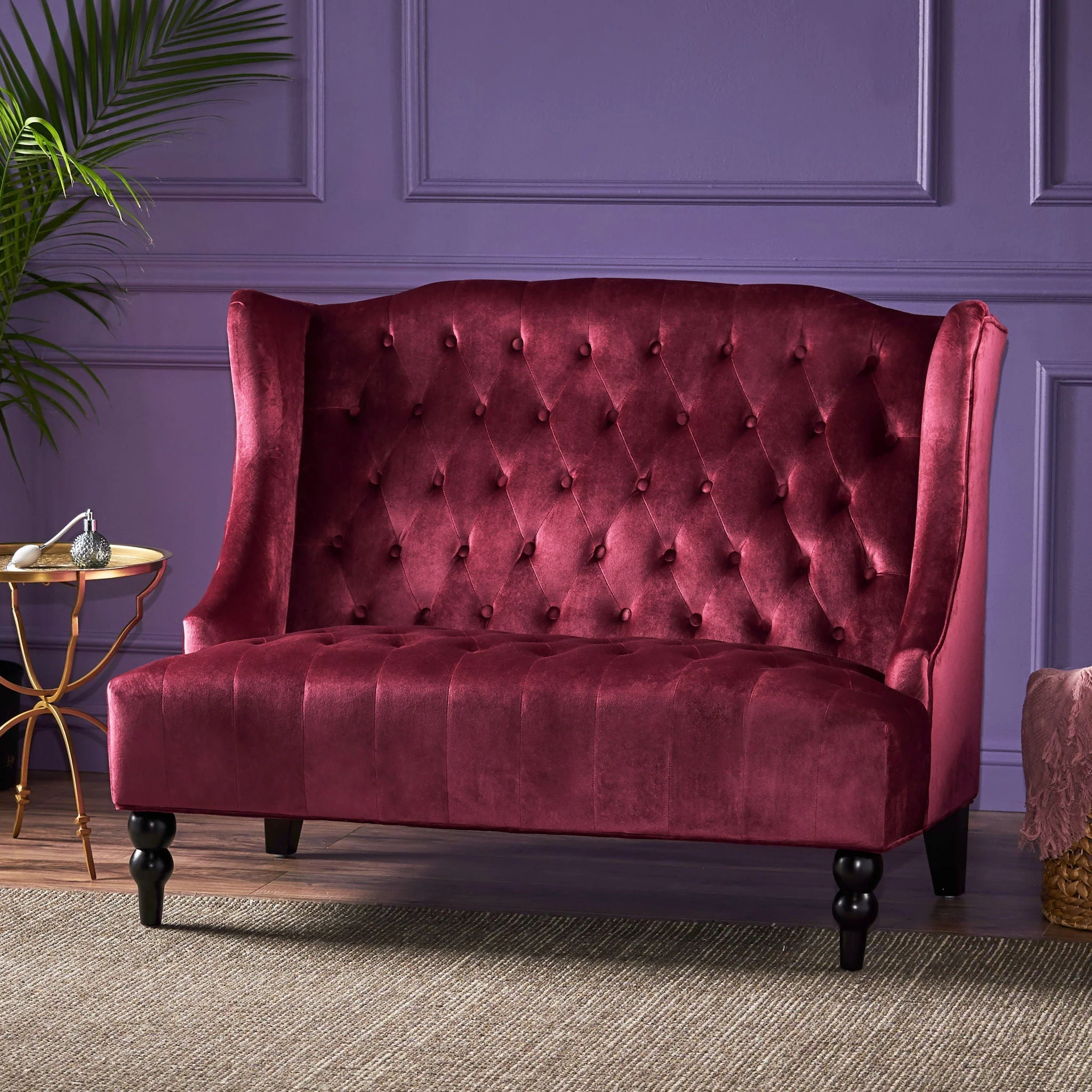 Nurturing - Upholstered Loveseat With Wing Back And Diamond Tufting - Image 14