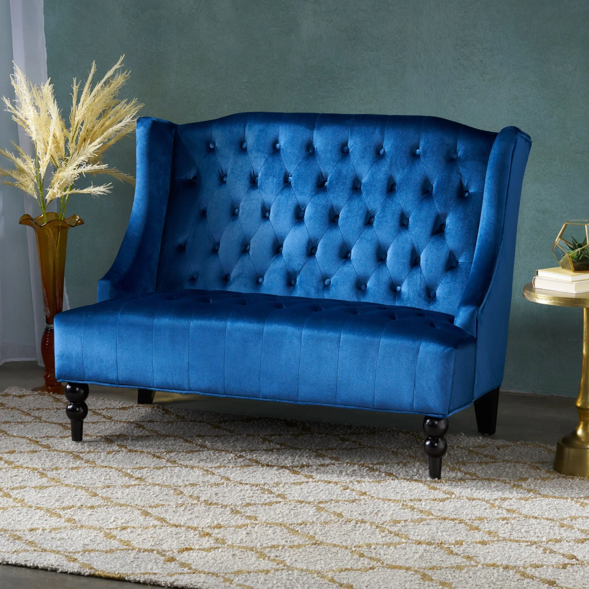Nurturing - Upholstered Loveseat With Wing Back And Diamond Tufting - Image 15