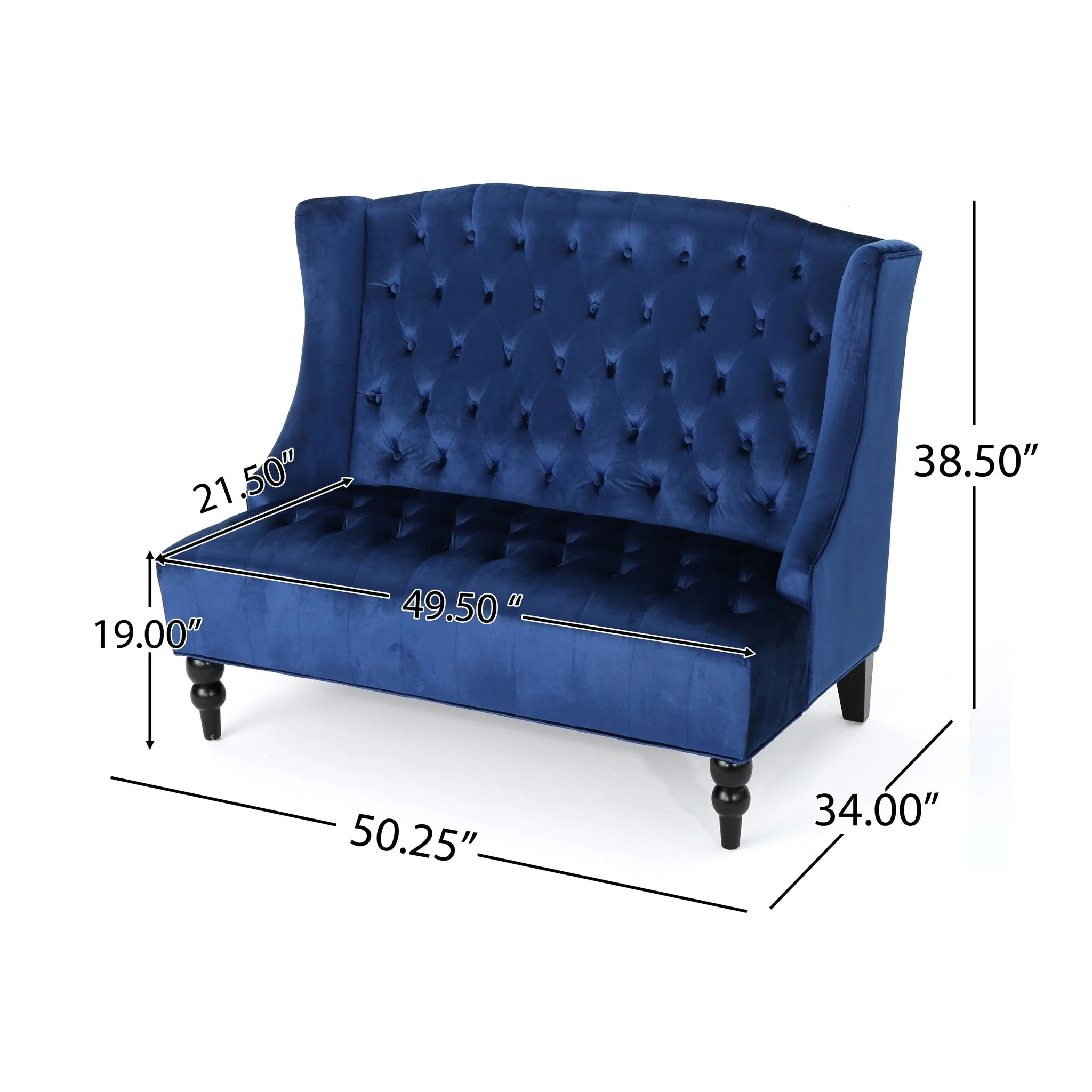 Nurturing - Upholstered Loveseat With Wing Back And Diamond Tufting - Image 18
