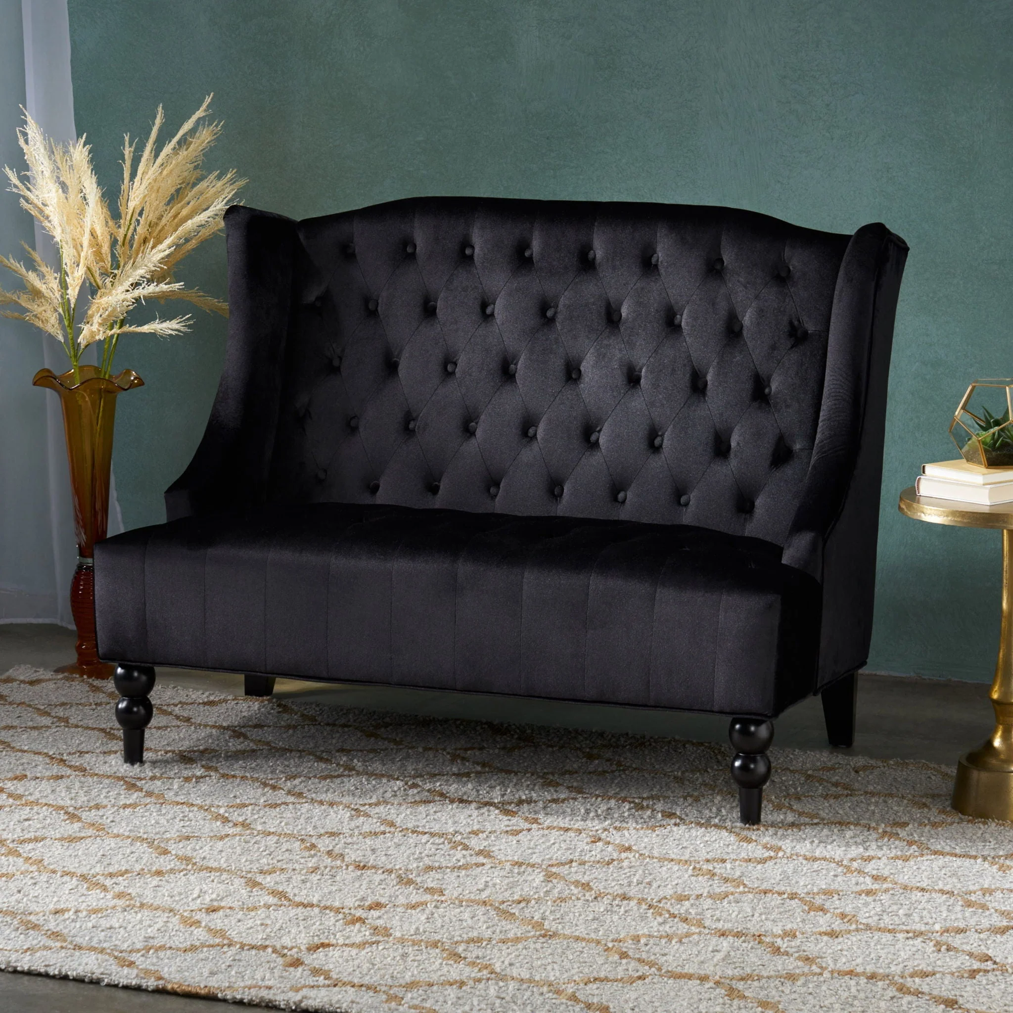 Nurturing - Upholstered Loveseat With Wing Back And Diamond Tufting - Image 19
