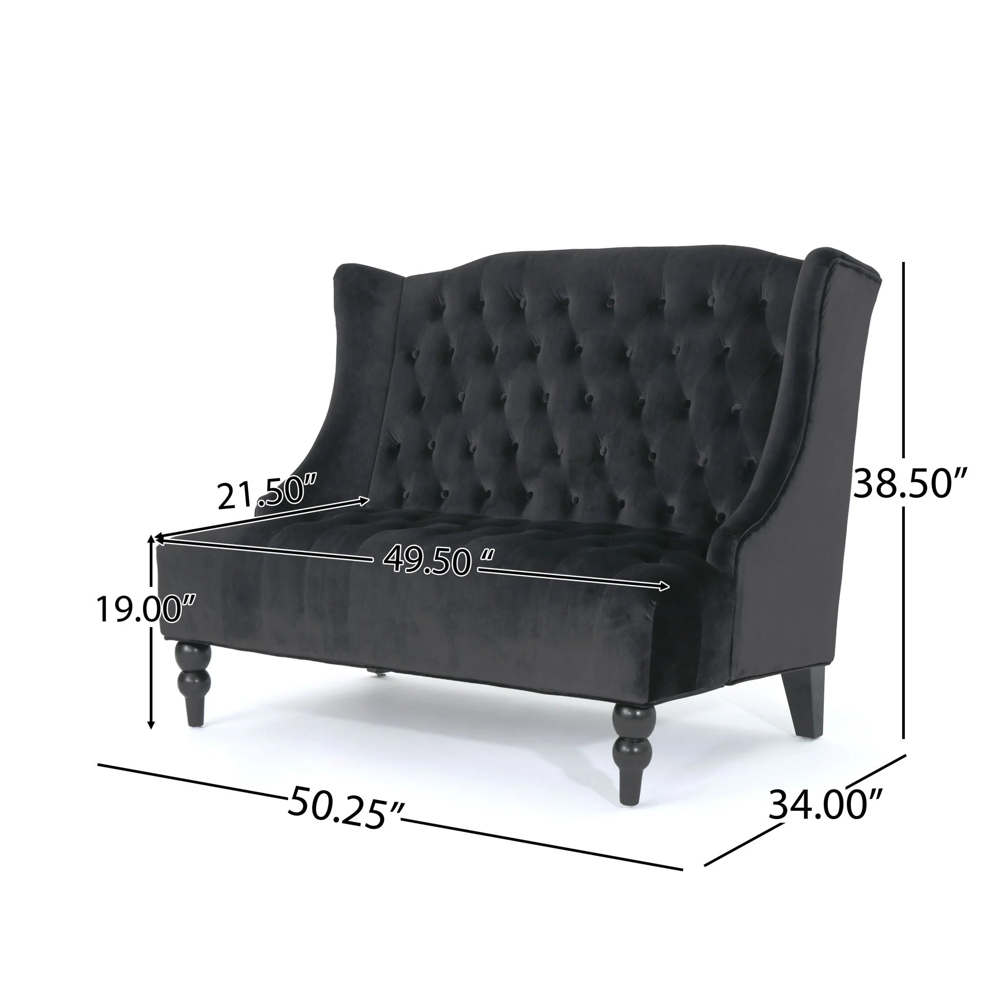 Nurturing - Upholstered Loveseat With Wing Back And Diamond Tufting - Image 20