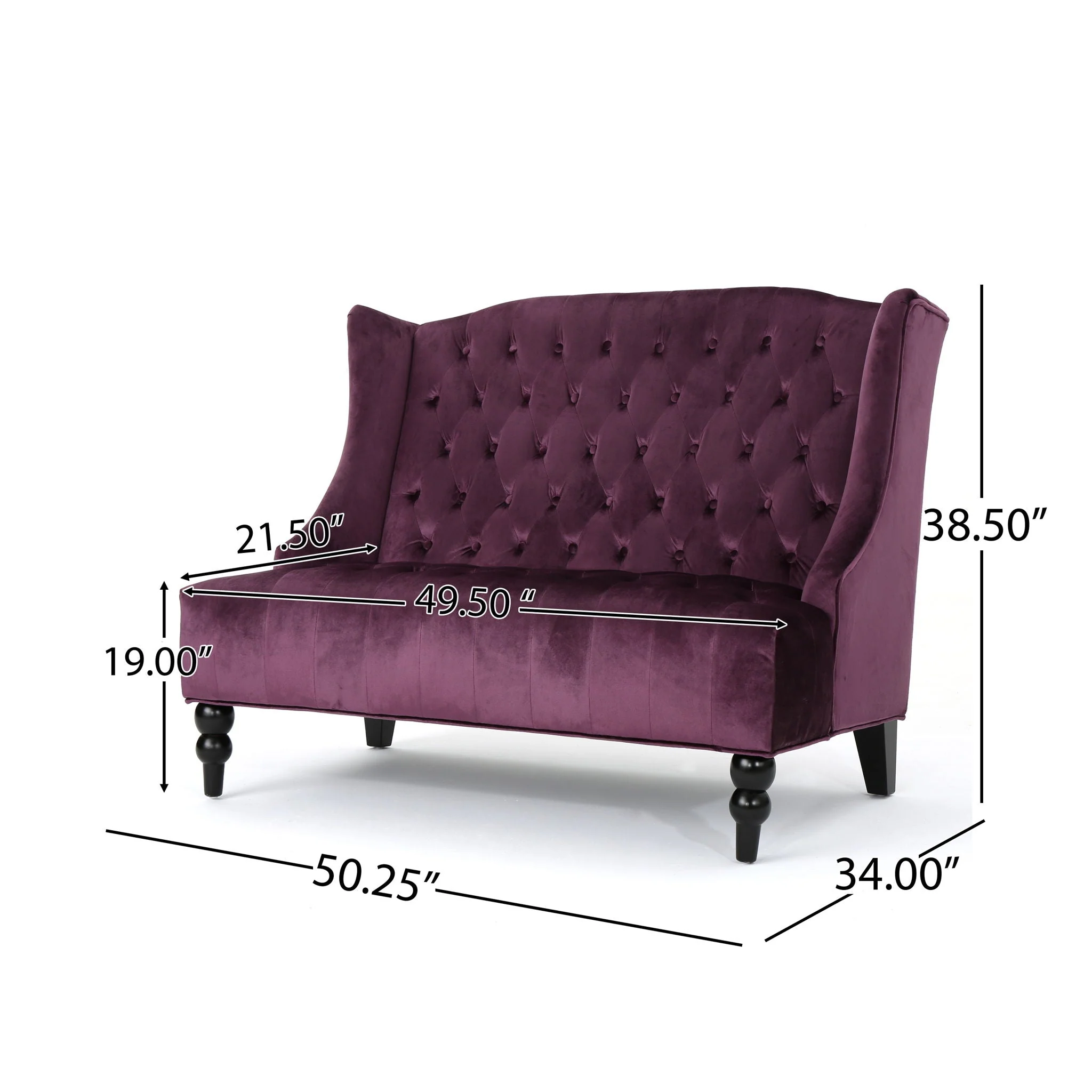 Nurturing - Upholstered Loveseat With Wing Back And Diamond Tufting - Image 9