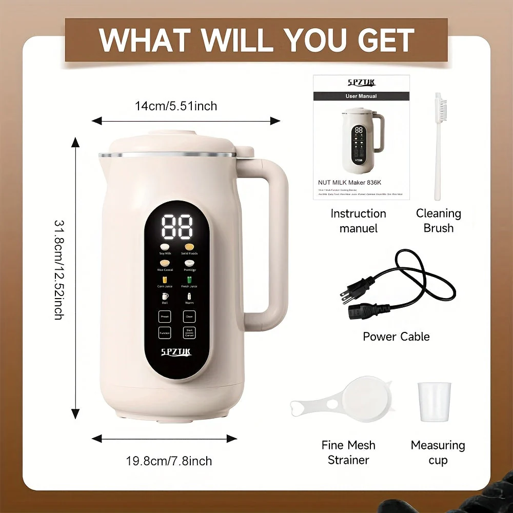 Nut Milk Maker Blender 21000RPM – 40oz Soy, Oat, Smoothie, Food Processor - Image 4
