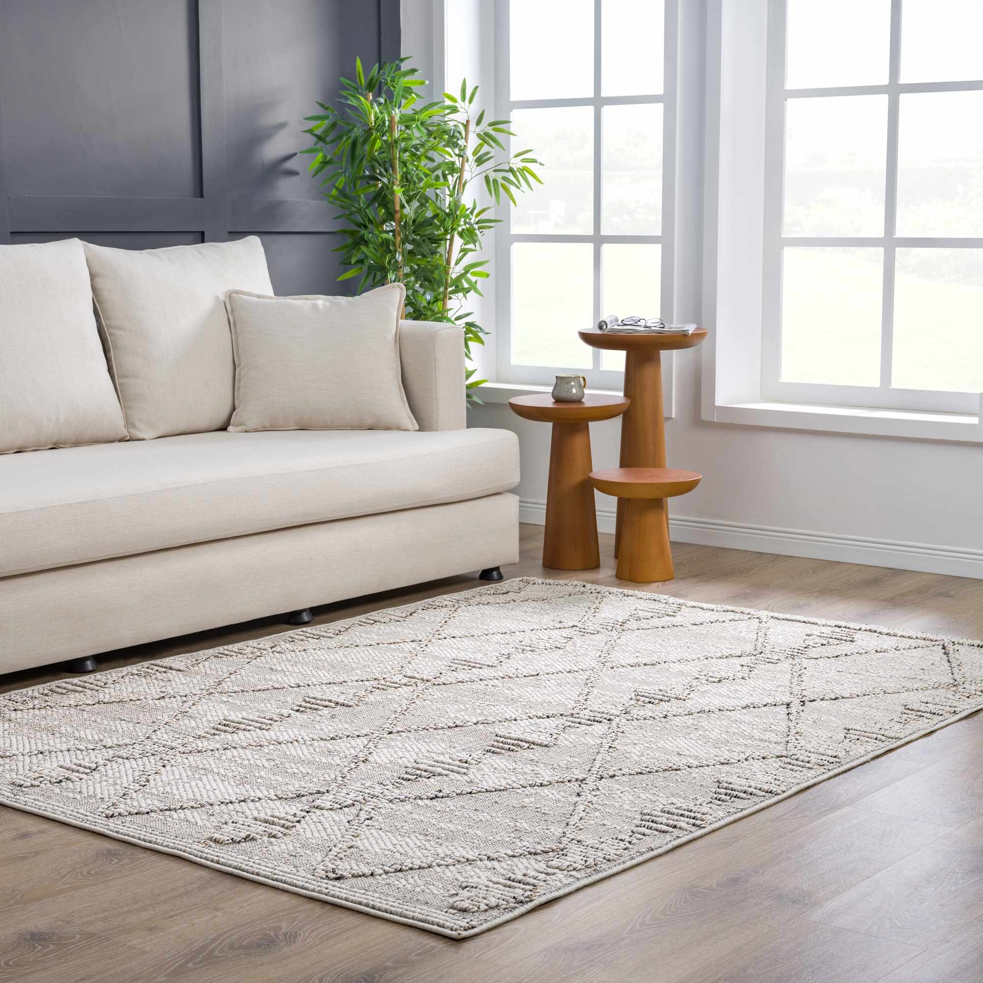 Nyla Bone Indoor & Outdoor Rug - 2x3 Clearance - Image 15