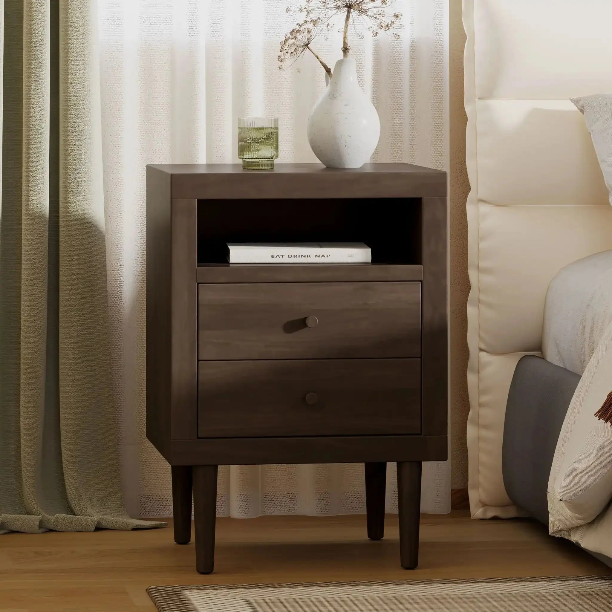 Nystrom - Mid Century Modern 2 Drawer Nightstand - Image 5