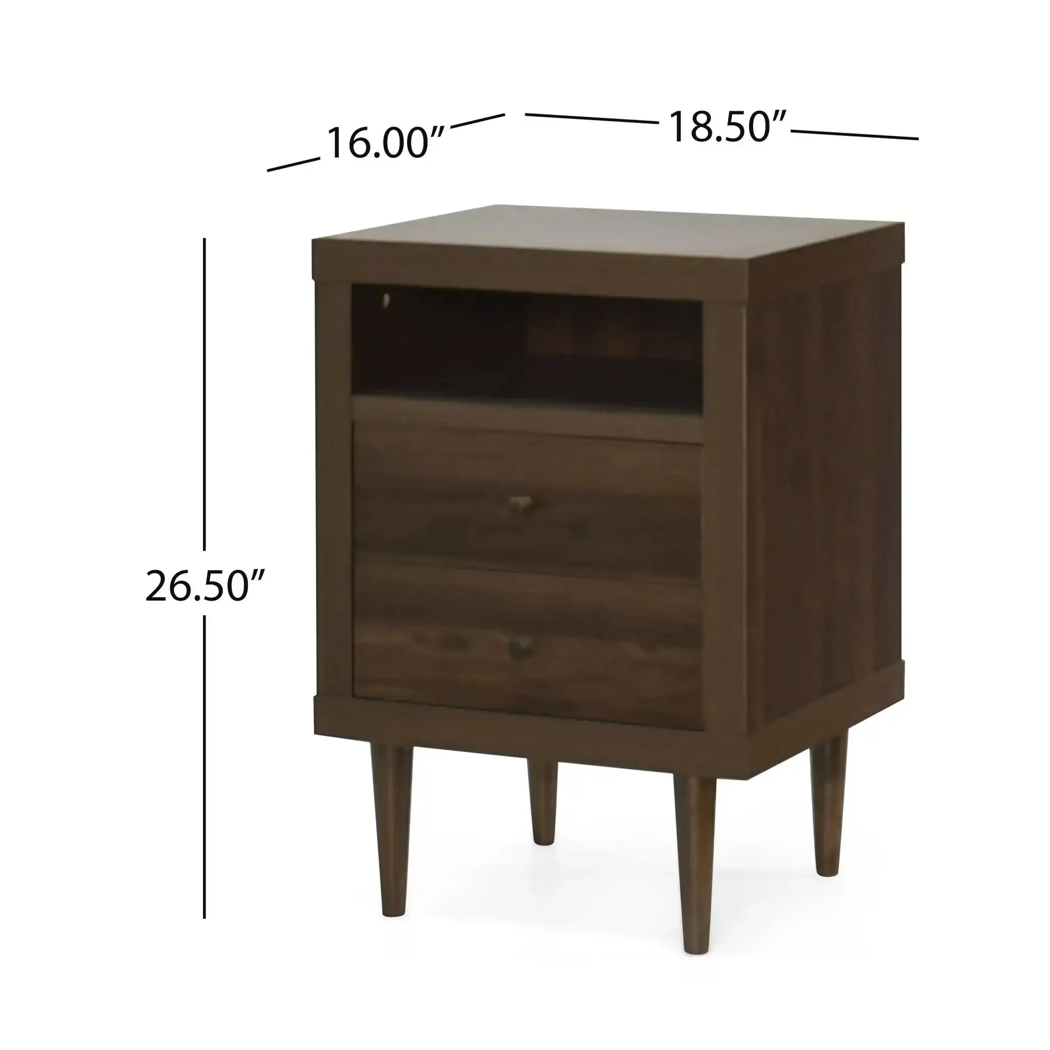 Nystrom - Mid Century Modern 2 Drawer Nightstand - Image 7