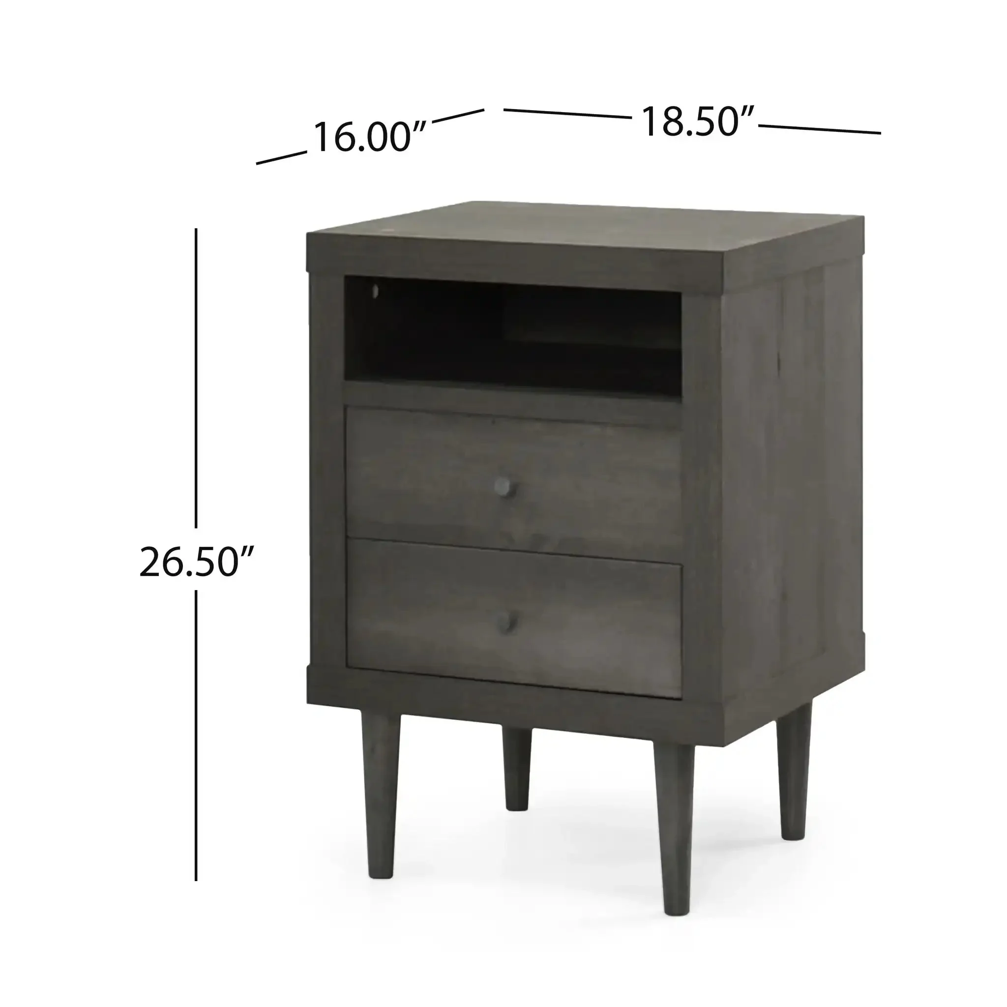 Nystrom - Mid Century Modern 2 Drawer Nightstand - Image 8