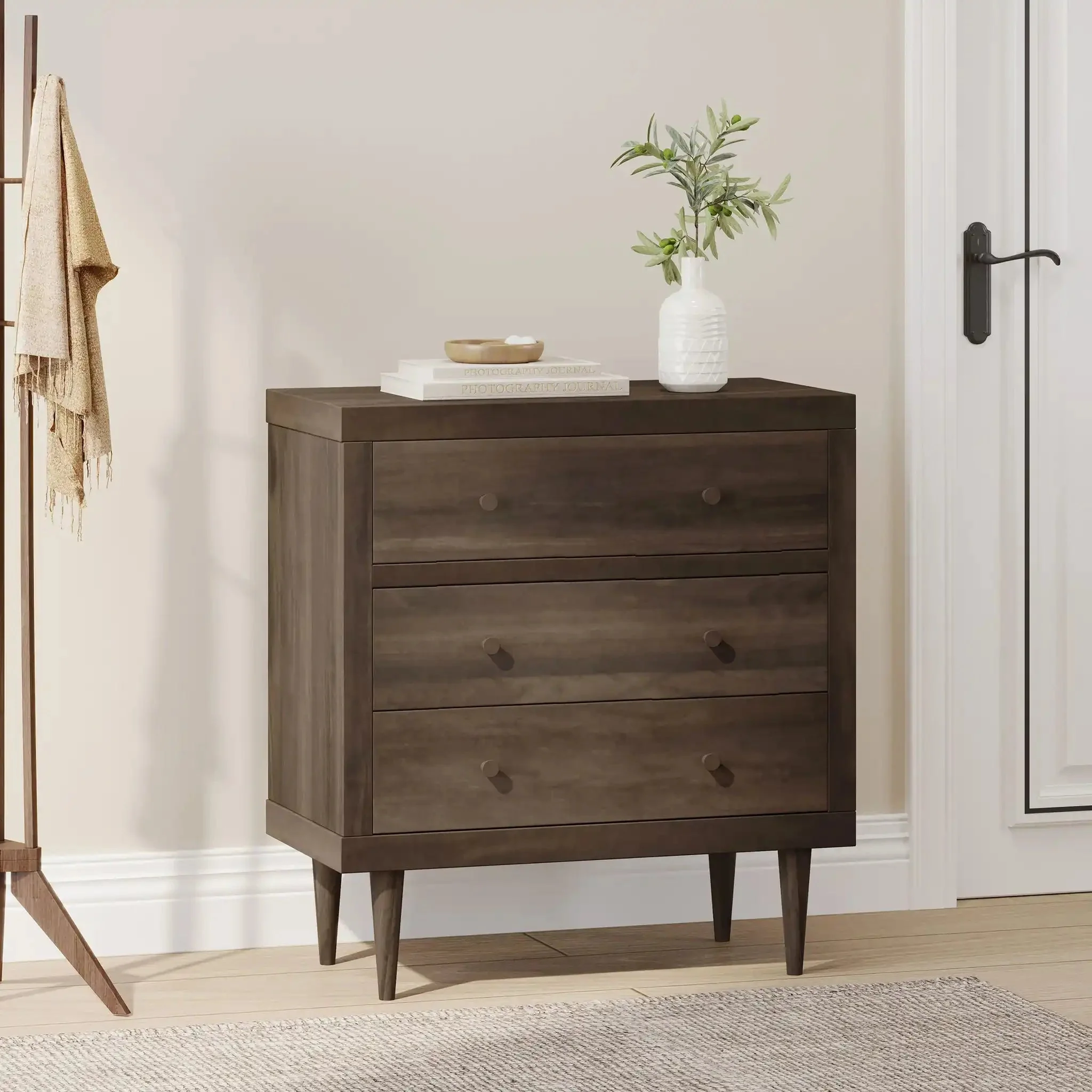 Nystrom - Mid Century Modern 3 Drawer Chest - Image 8