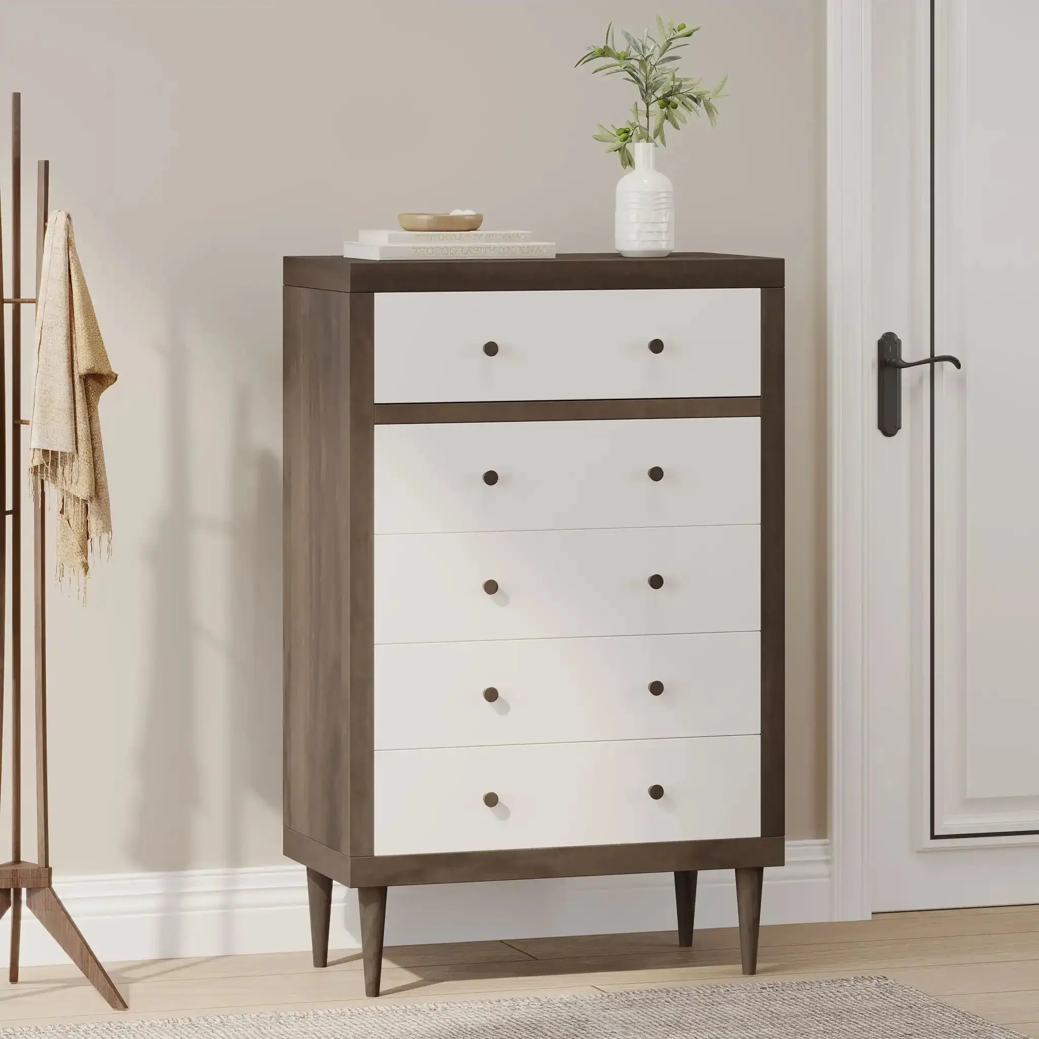 Nystrom - Mid Century Modern 5 Drawer Dresse - Image 11