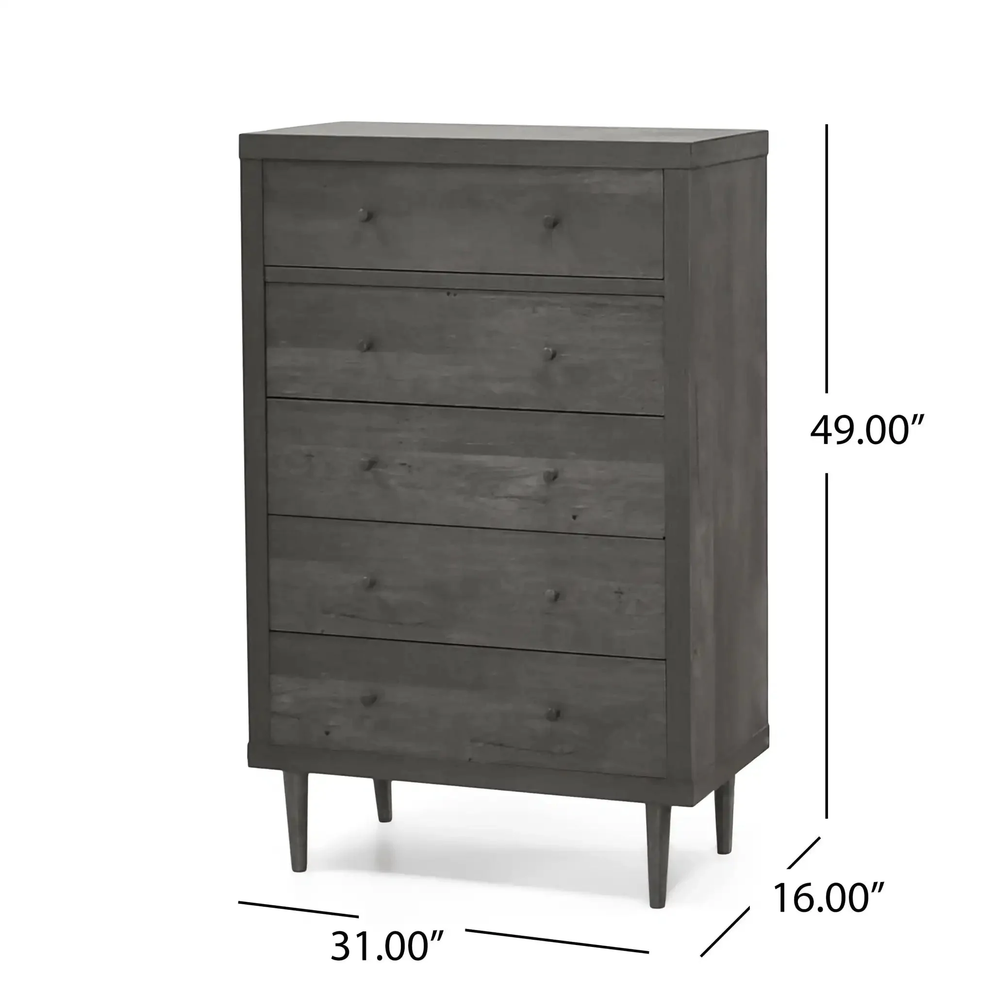 Nystrom - Mid Century Modern 5 Drawer Dresse - Image 4