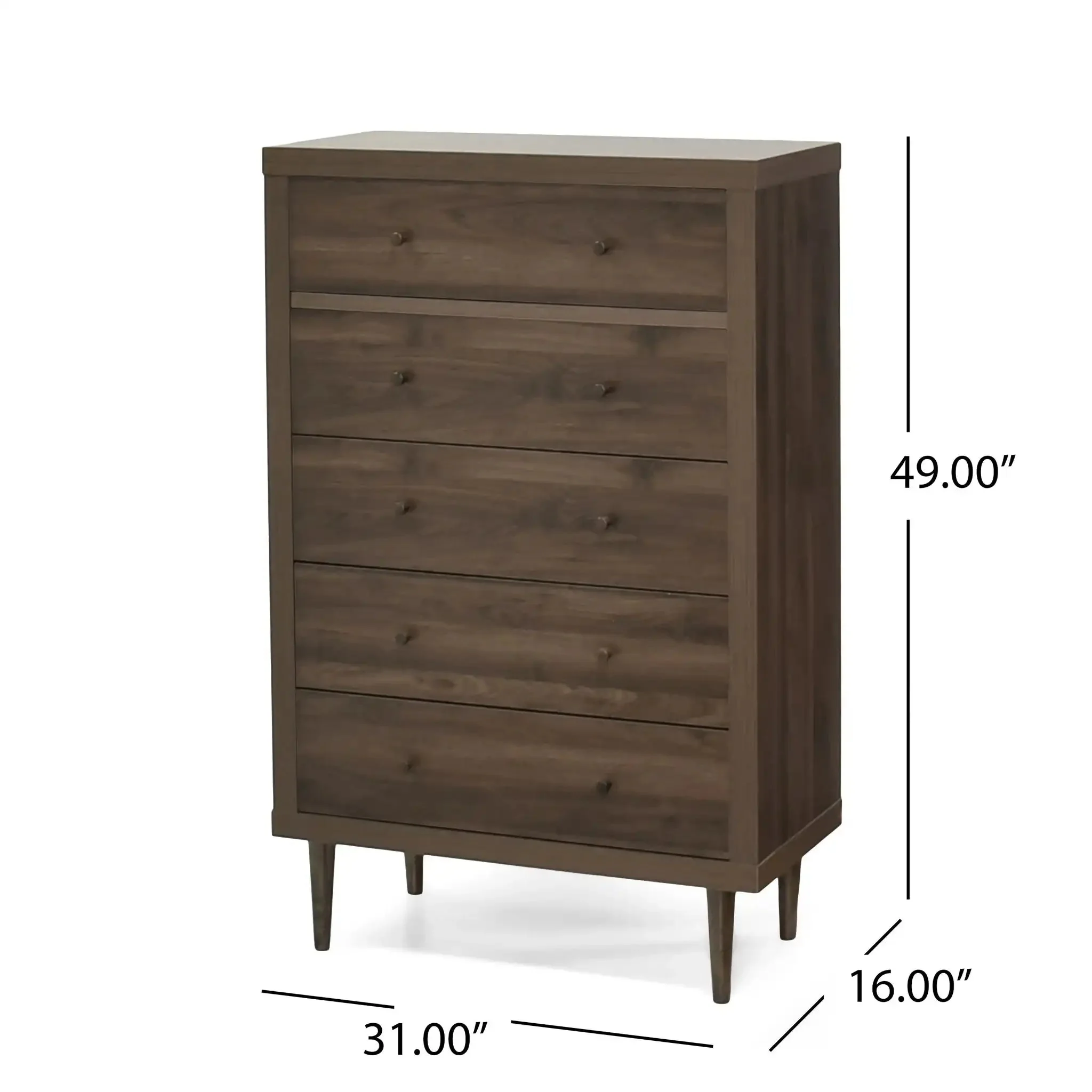 Nystrom - Mid Century Modern 5 Drawer Dresse - Image 6