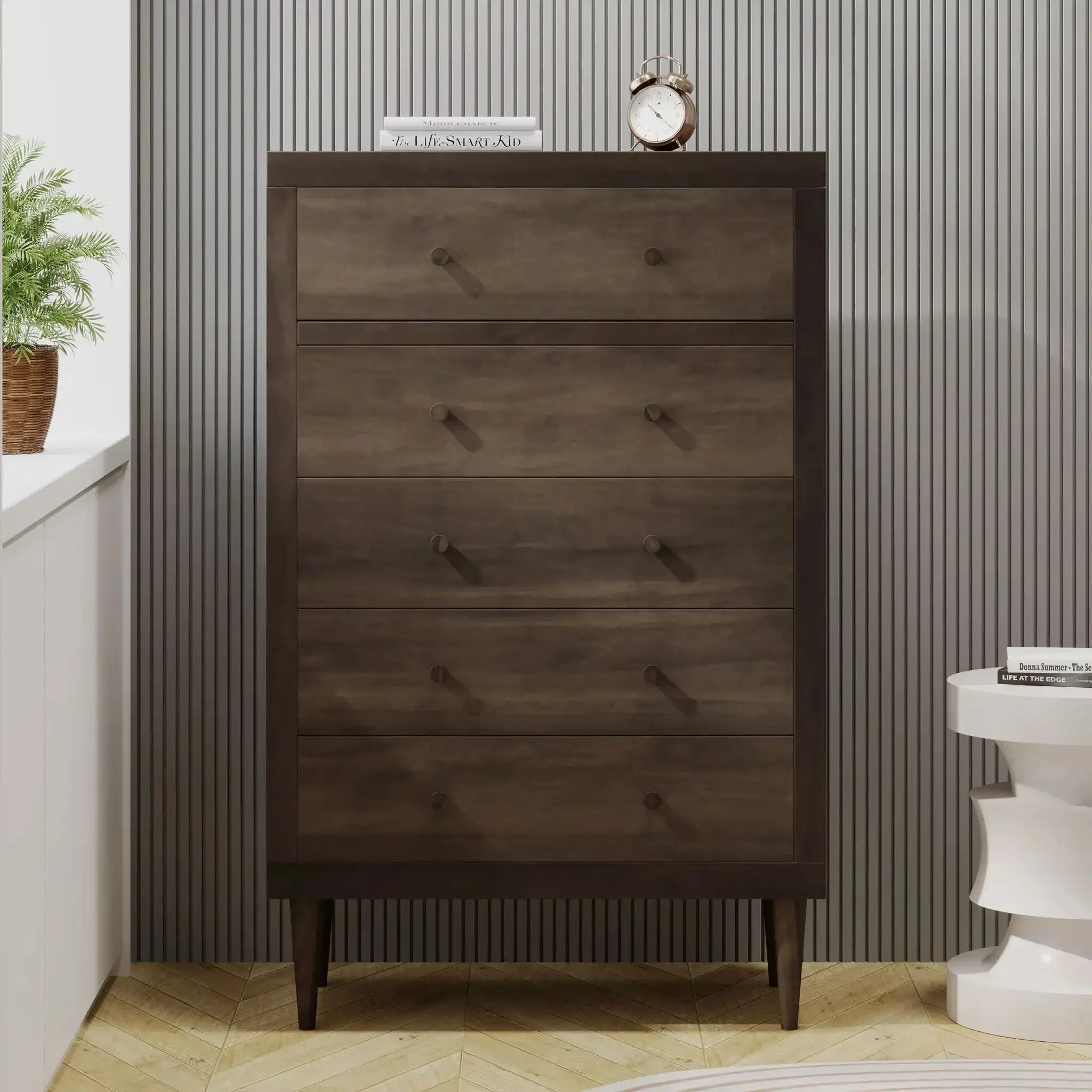 Nystrom - Mid Century Modern 5 Drawer Dresse - Image 7