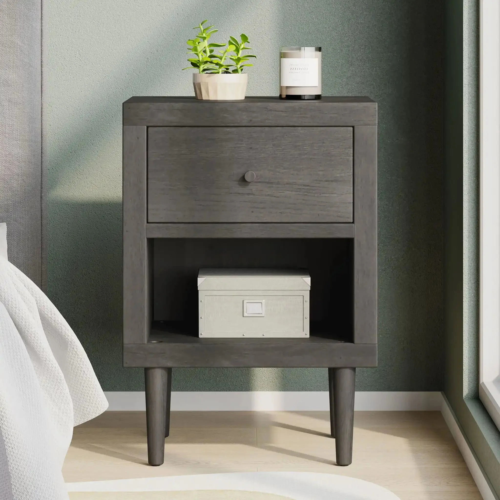 Nystrom - Single Drawer Nightstand - Image 9