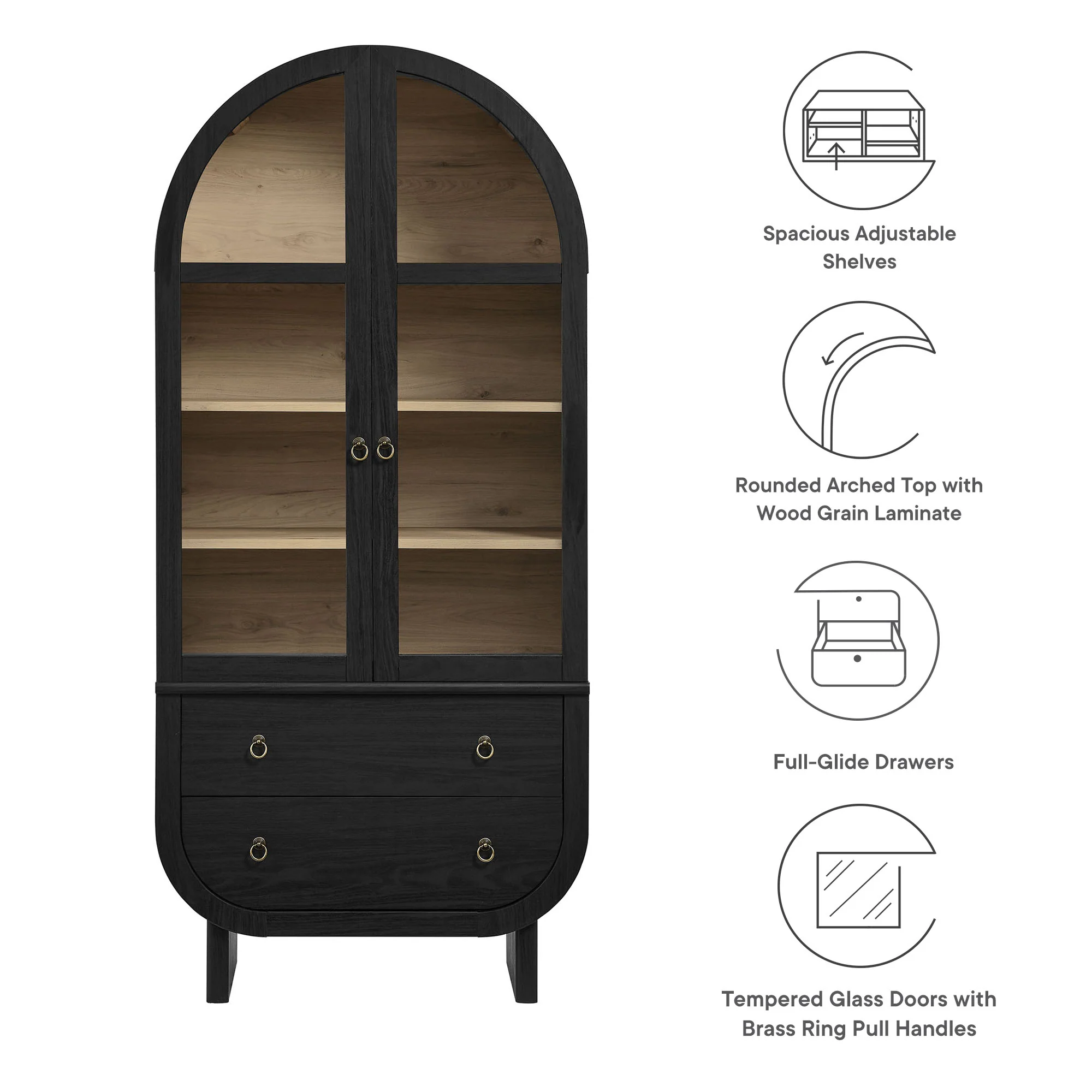 Nyx Arched Display Cabinet by Modway - Image 3