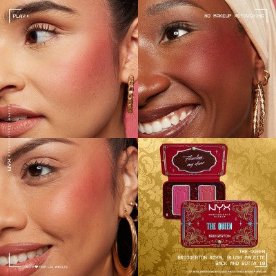NYX Professional Makeup Bridgerton Royal Blush Buttermelt Blush Palette The Queen - Imperfect Conteiner - Image 4