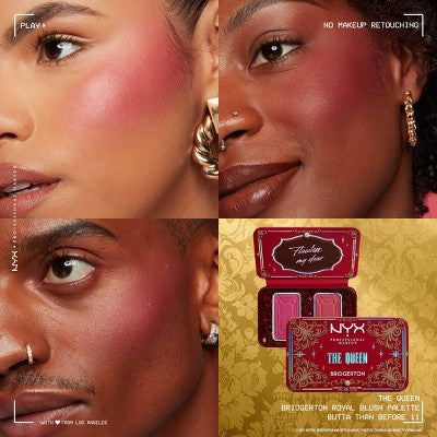 NYX Professional Makeup Bridgerton Royal Blush Buttermelt Blush Palette The Queen - Imperfect Conteiner - Image 5