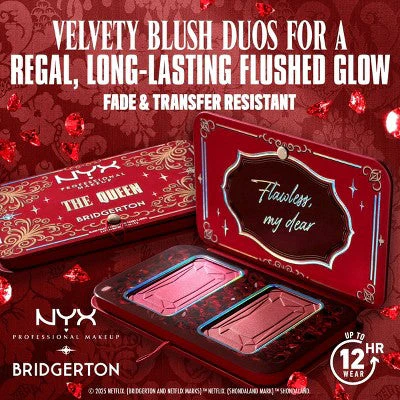 NYX Professional Makeup Bridgerton Royal Blush Buttermelt Blush Palette The Queen - Imperfect Conteiner - Image 6