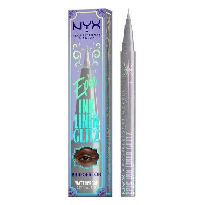 NYX Professional Makeup Bridgerton Royal Epic Ink Glitz Waterproof Metallic Eyeliner Glitzed In Silver 0.03 fl oz - Imperfect Box - Image 8