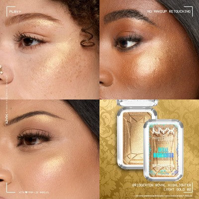 NYX Professional Makeup Bridgerton Royal Highlighter Buttermelt Light Gold 0.17oz - New - Image 4