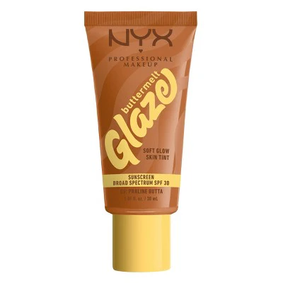 NYX Professional Makeup Buttermelt Glaze Skin Tint SPF 30 Praline Butta 1.01 fl oz - Imperfect Container