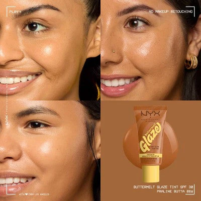 NYX Professional Makeup Buttermelt Glaze Skin Tint SPF 30 Praline Butta 1.01 fl oz - Imperfect Container - Image 5